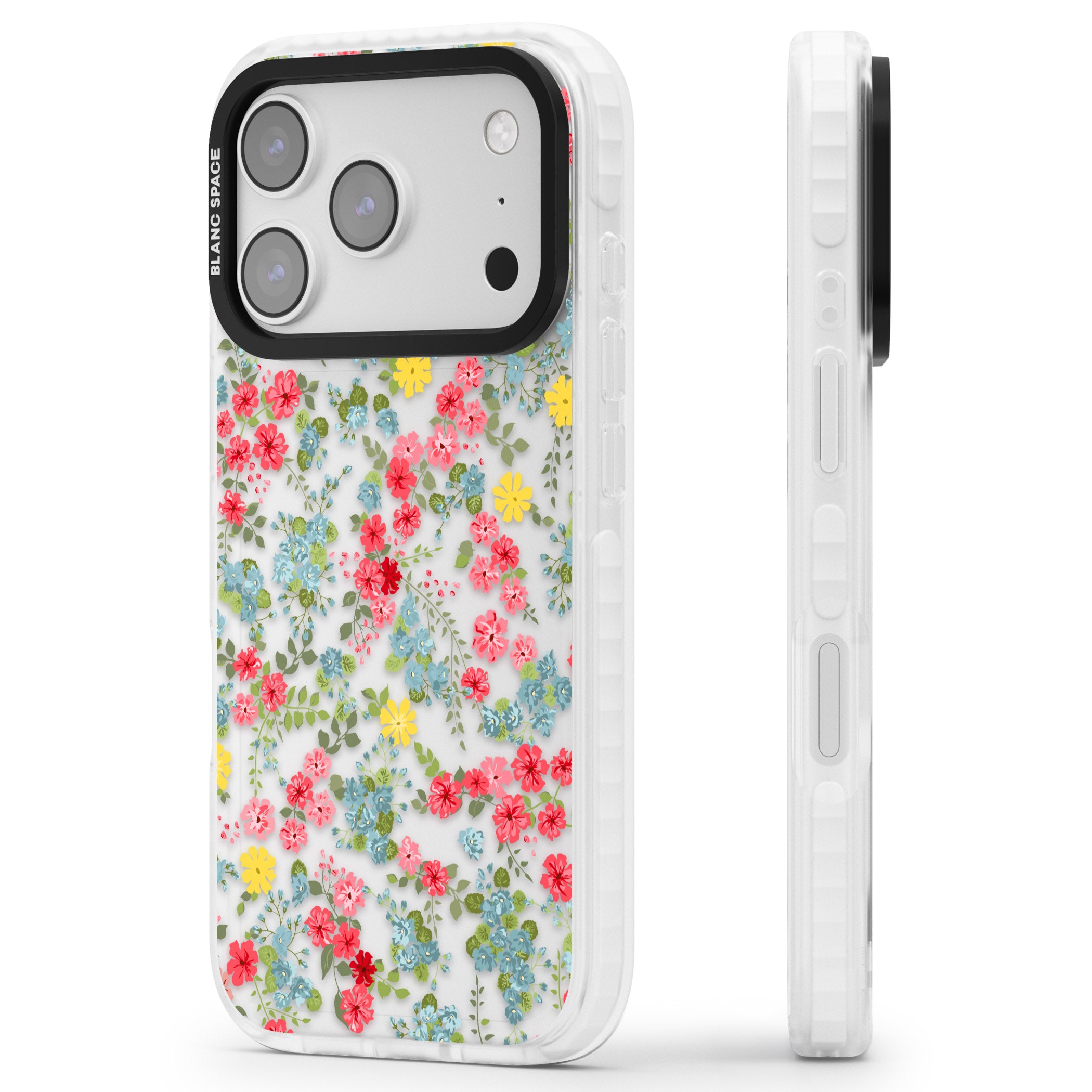 Sanremo Meadow iPhone 17 Pro Max Impact Clear Phone Case Side Profile