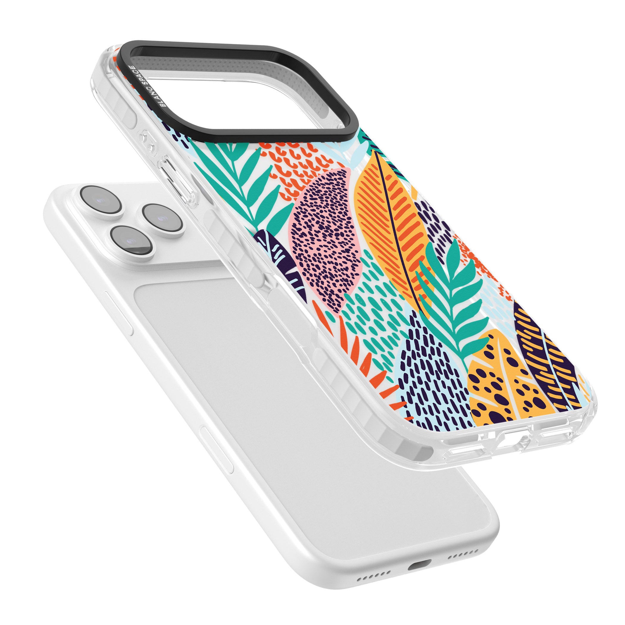 Colourful Leaves Mixture iPhone 17 Pro Impact Clear Phone Case Colours