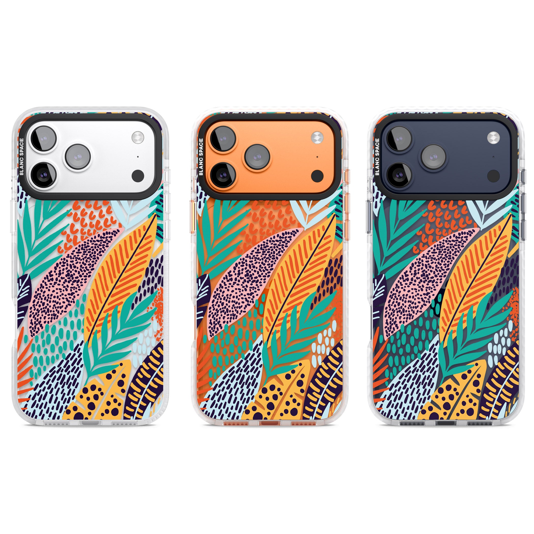 Colourful Leaves Mixture iPhone 17 Pro Impact Clear Phone Case APT Impact Protection