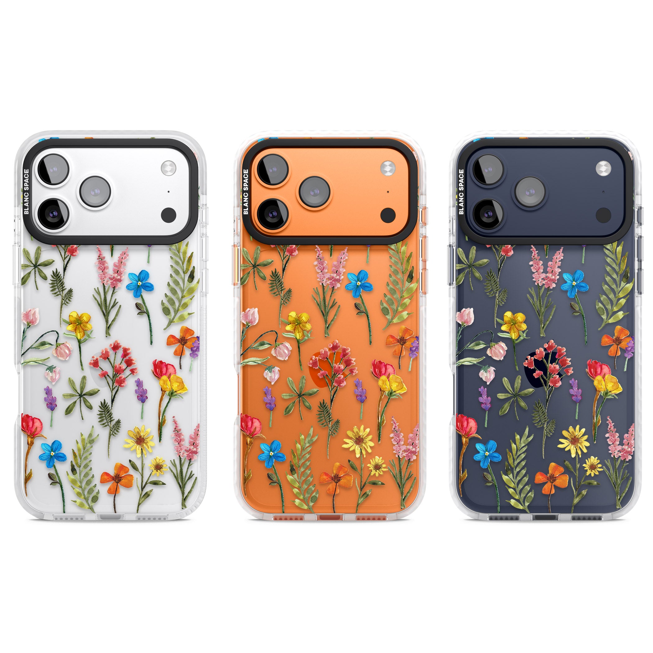Spring Botanicals iPhone 17 Pro Impact Clear Phone Case APT Impact Protection