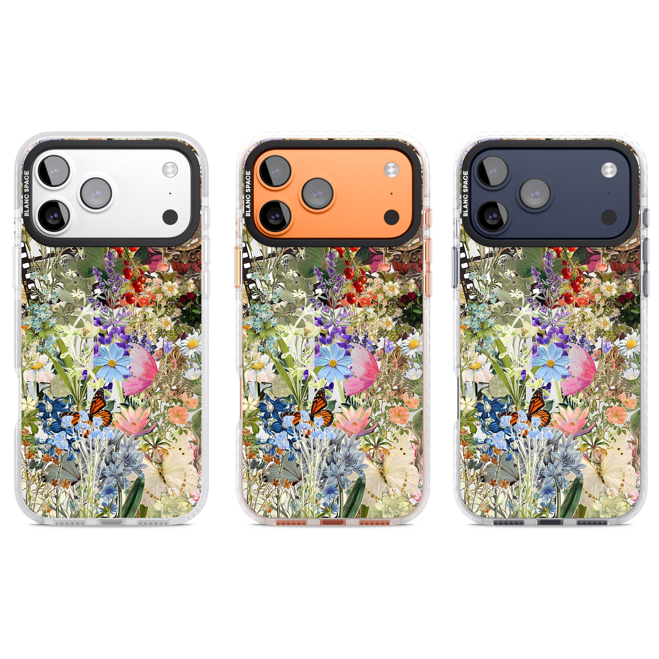 Flower Mix Collage iPhone 17 Pro Impact Clear Phone Case APT Impact Protection