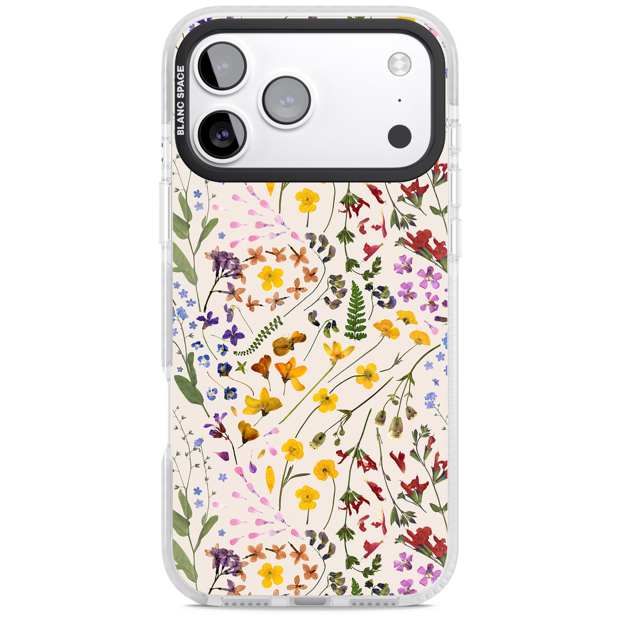 Wildflower Bouquet Cream iPhone 17 Pro Impact Clear Phone Case