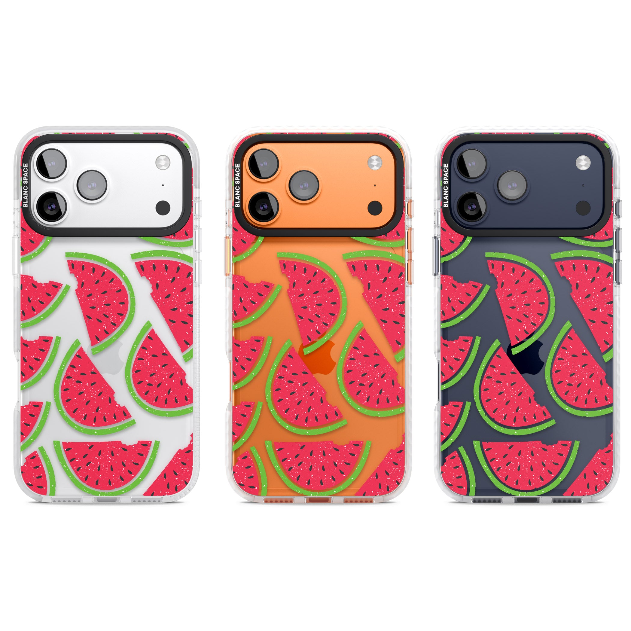 Watermelon Pattern iPhone 17 Pro Impact Clear Phone Case APT Impact Protection