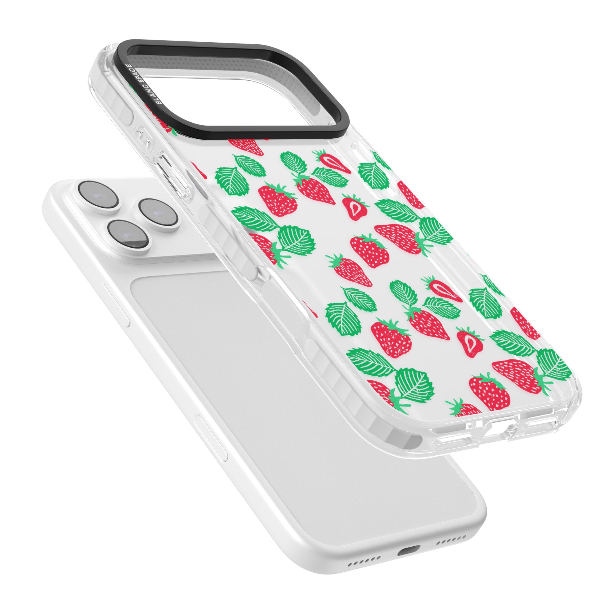 Strawberry Delight iPhone 17 Pro Impact Clear Phone Case Colours