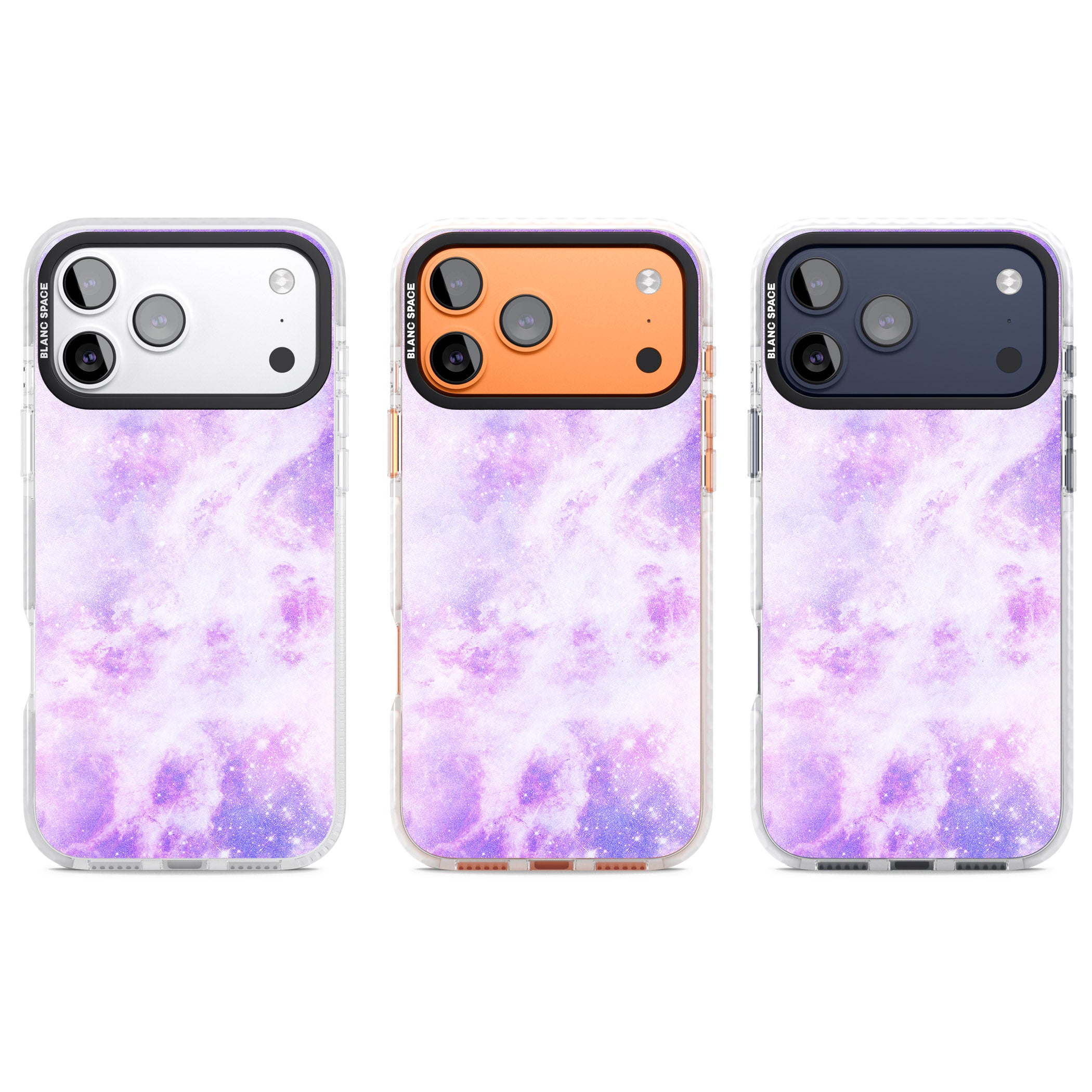 Purple Galaxy Vibes iPhone 17 Pro Impact Clear Phone Case APT Impact Protection