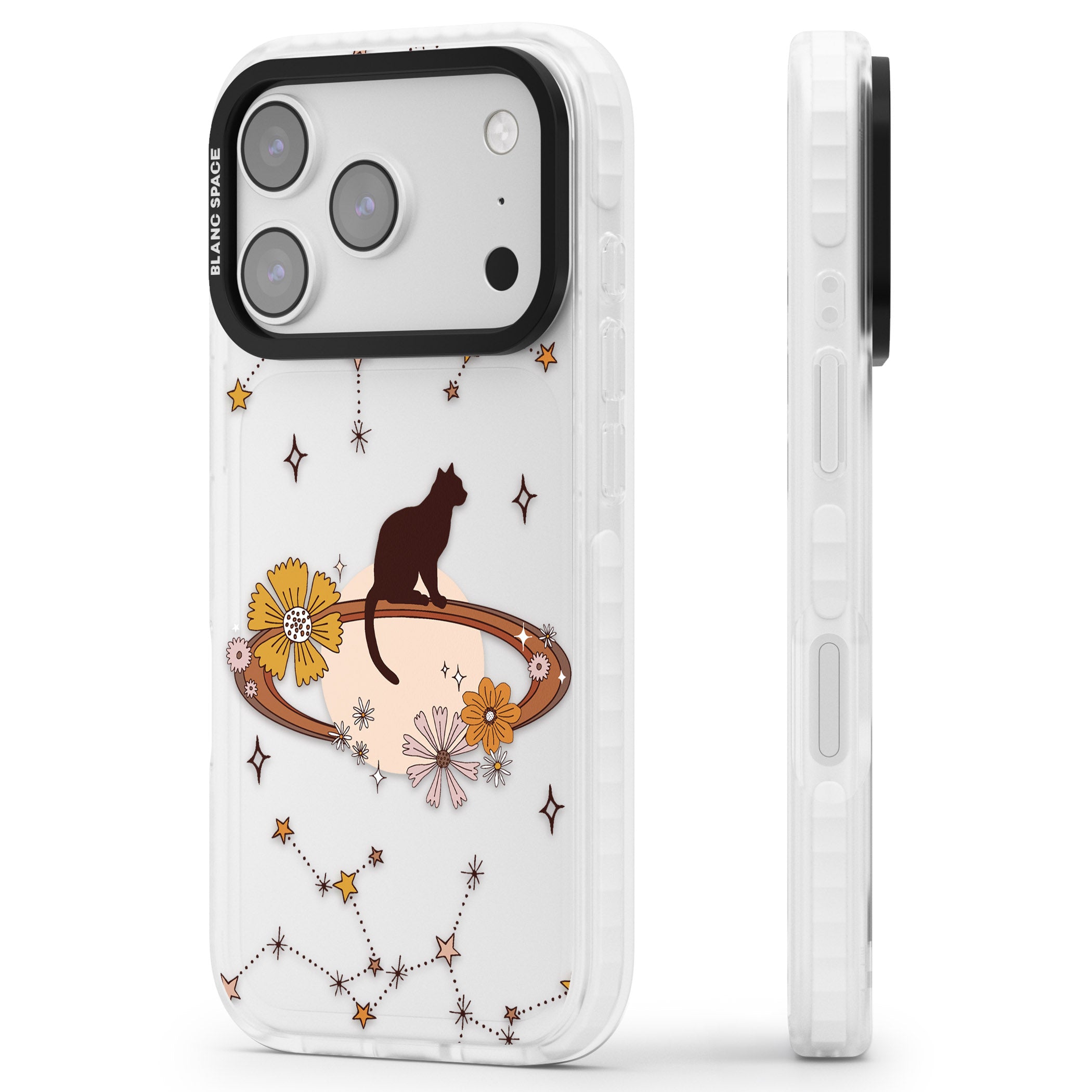 Feline Phenomenon iPhone 17 Pro Max Impact Clear Phone Case Side Profile
