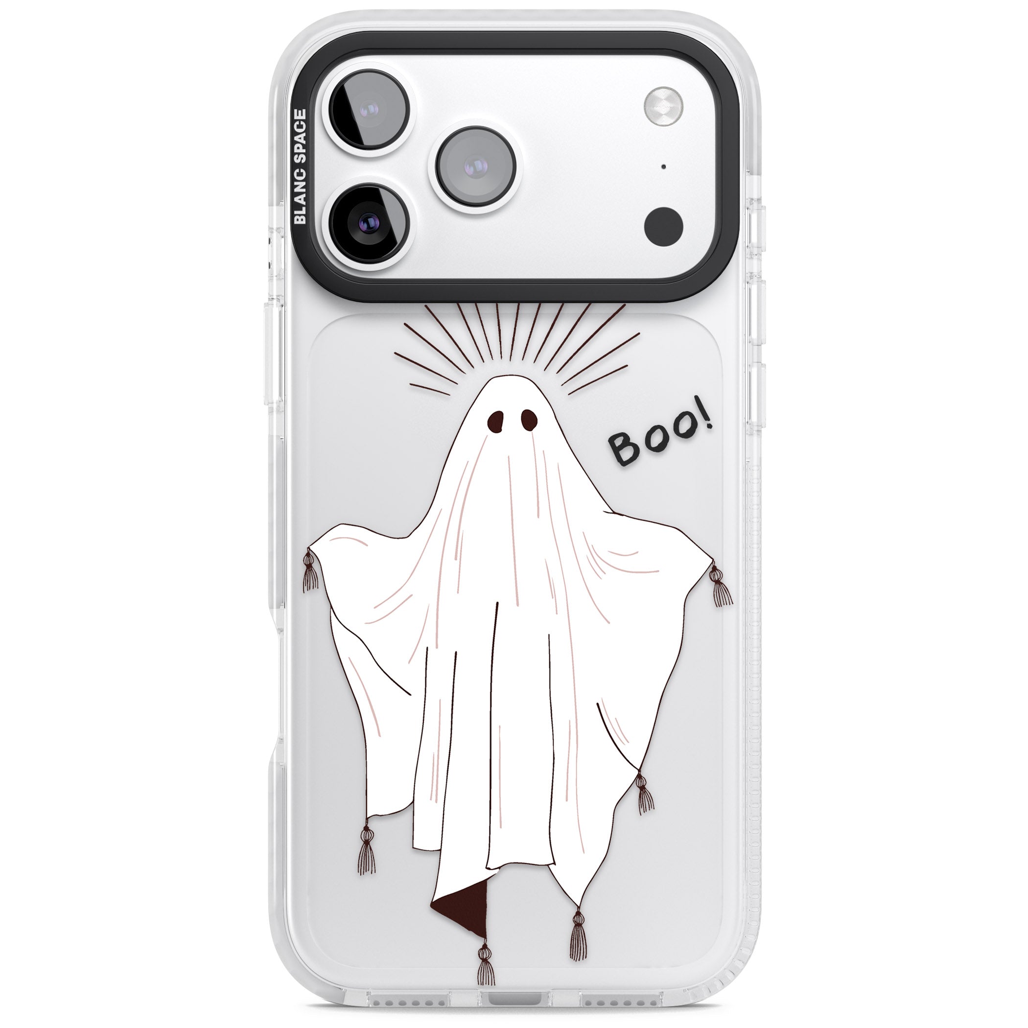 Boo! iPhone 17 Pro Impact Clear Phone Case