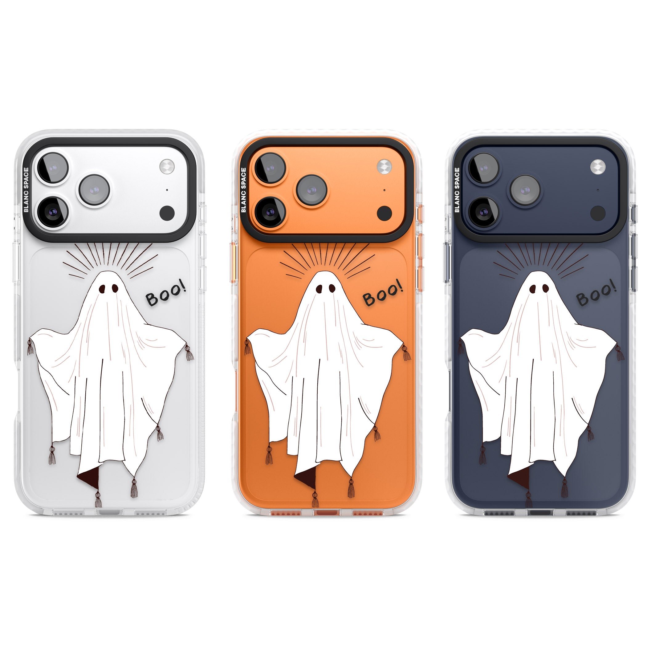 Boo! iPhone 17 Pro Impact Clear Phone Case APT Impact Protection