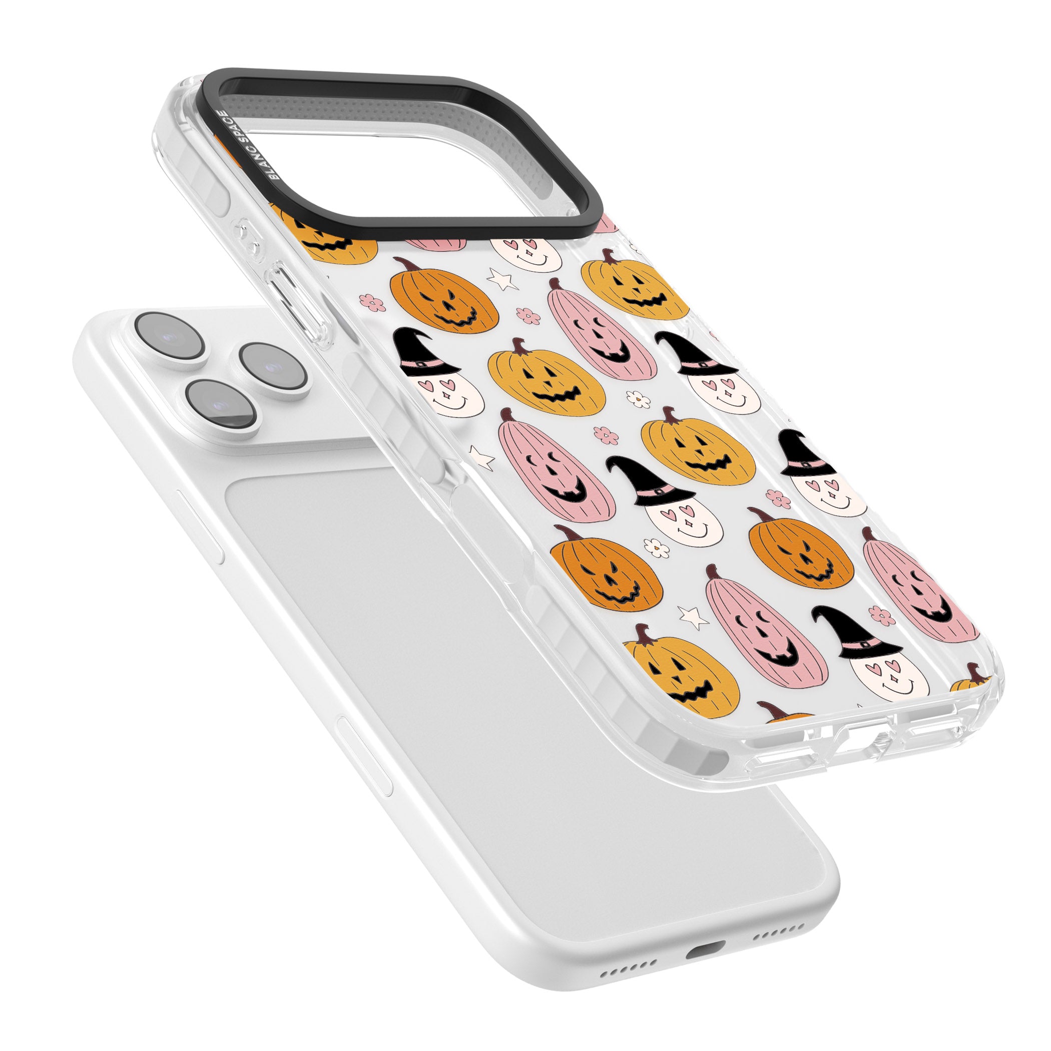 Witches And Pumpkins Pattern iPhone 17 Pro Max Impact Clear Phone Case Colours