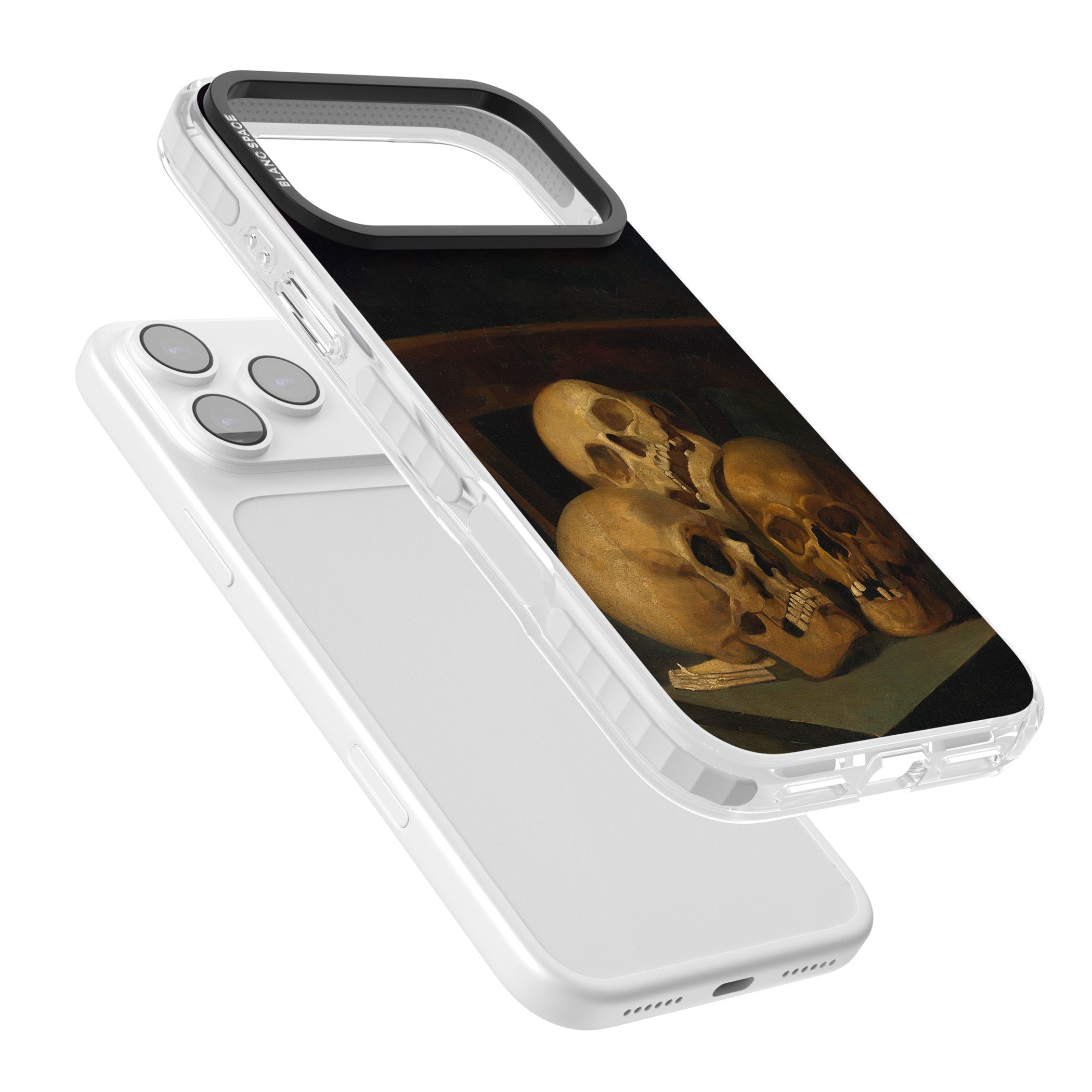 Still Life Of Three Skulls iPhone 17 Pro Max Impact Clear Phone Case Colours