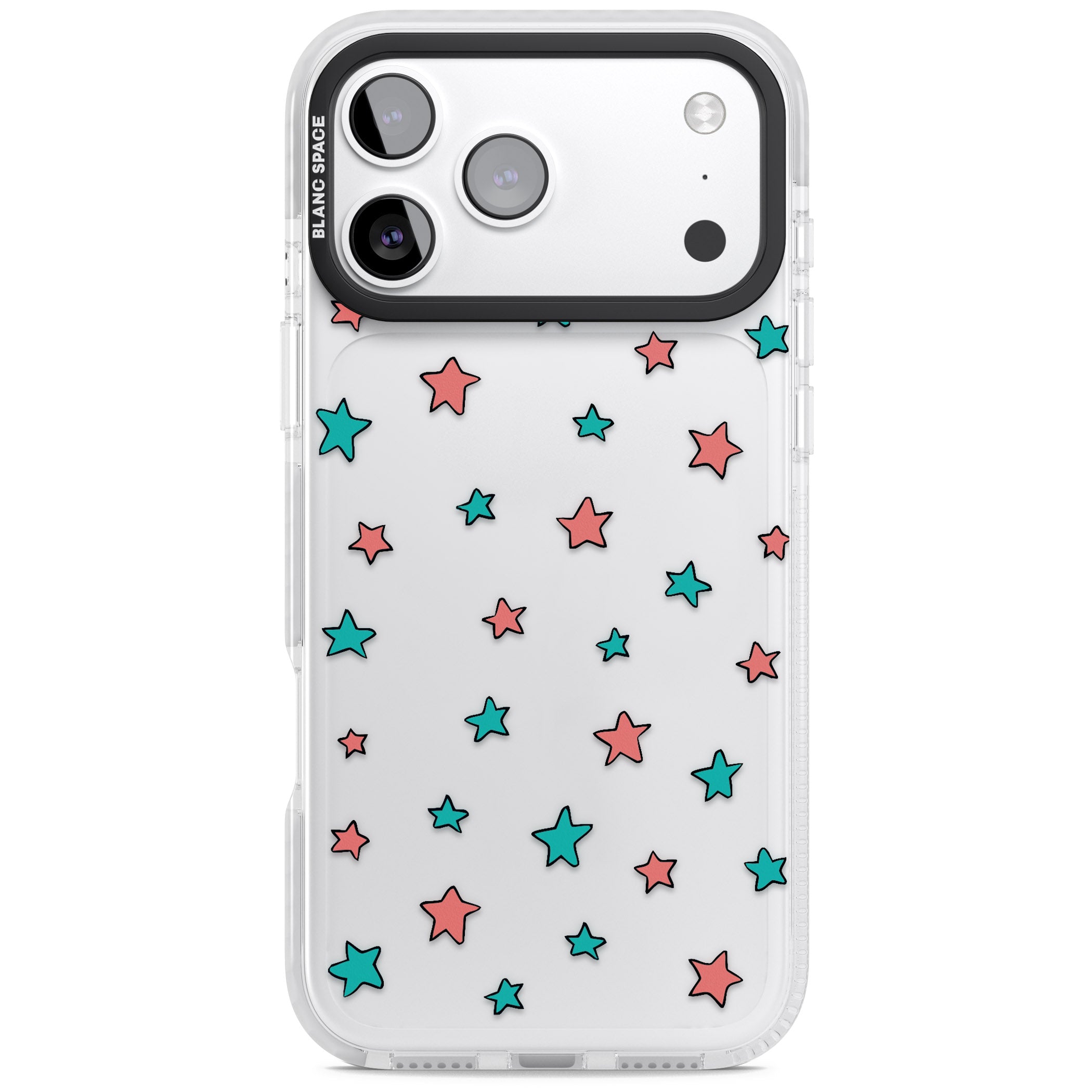 Heartstopper Stars Pattern iPhone 17 Pro Impact Clear Phone Case