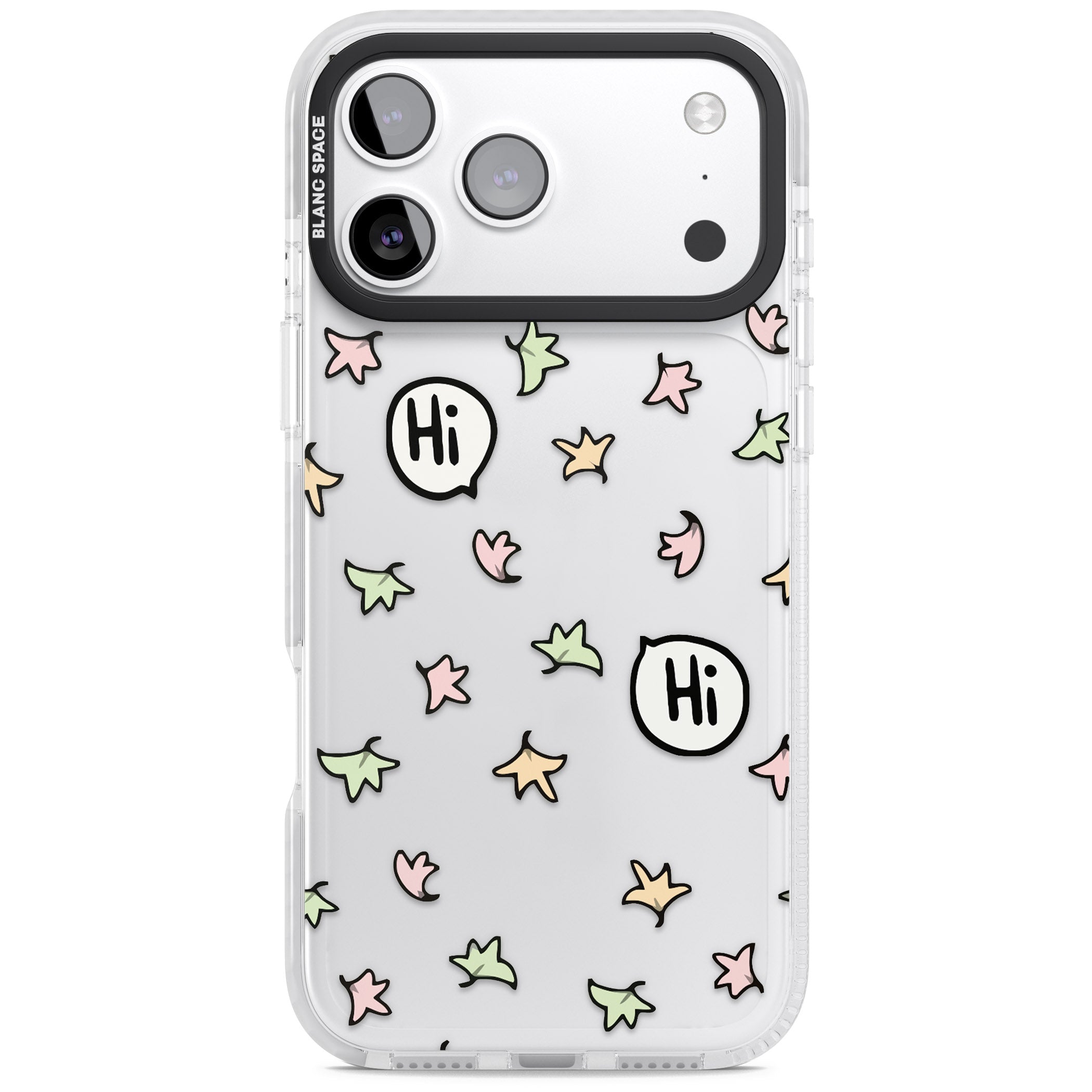 Heartstopper Leaves Pattern iPhone 17 Pro Max Impact Clear Phone Case
