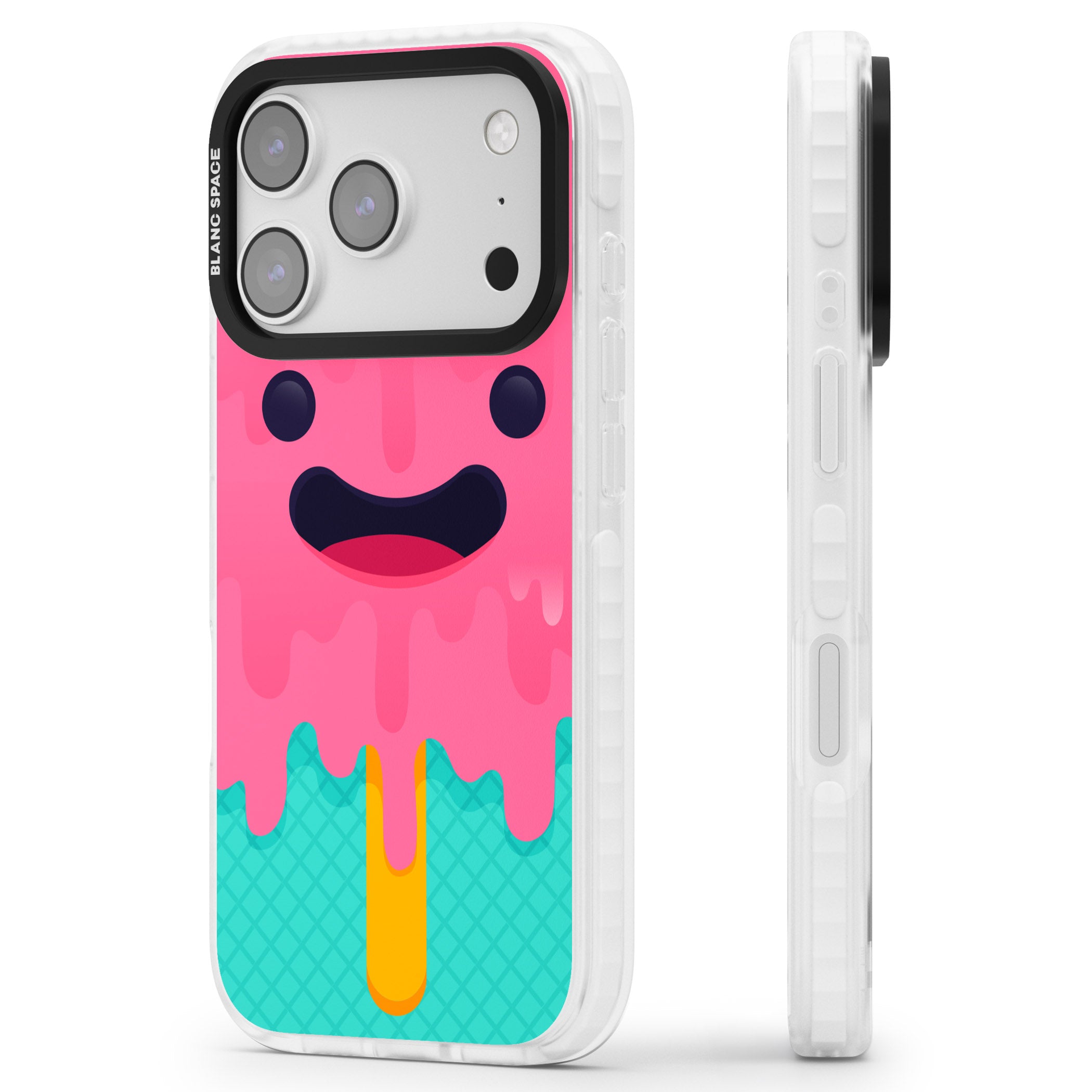 Ice Lolly iPhone 17 Pro Impact Clear Phone Case Side Profile