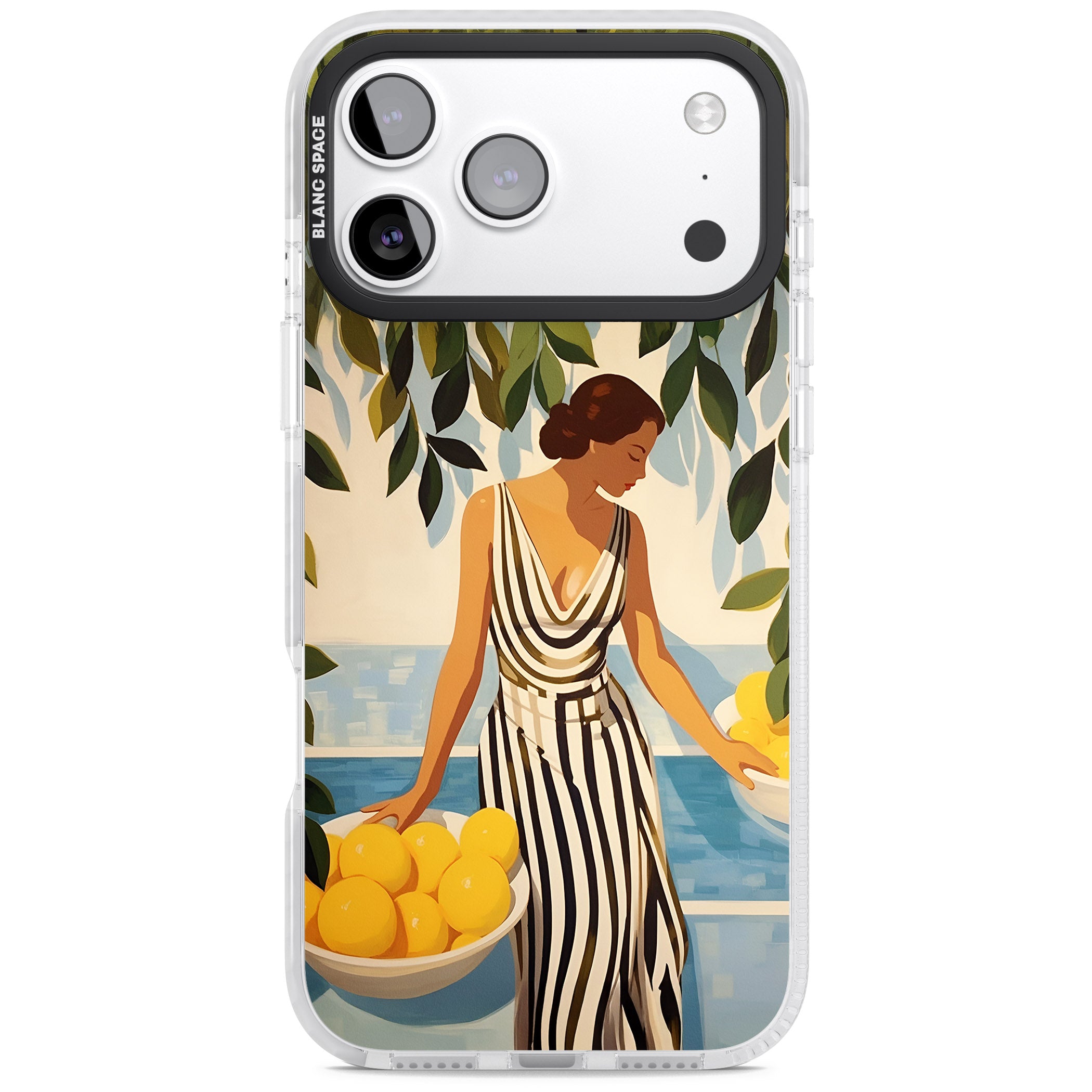 Lemon Picking iPhone 17 Pro Impact Clear Phone Case
