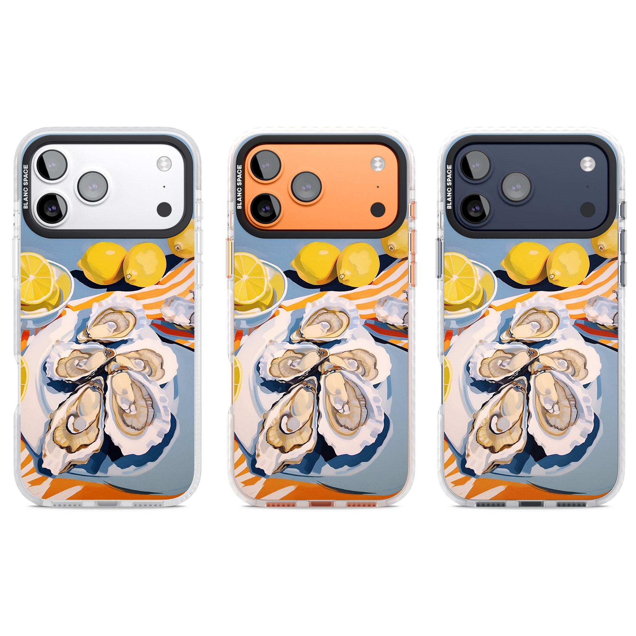Fresh Oysters & Lemons iPhone 17 Pro Impact Clear Phone Case APT Impact Protection