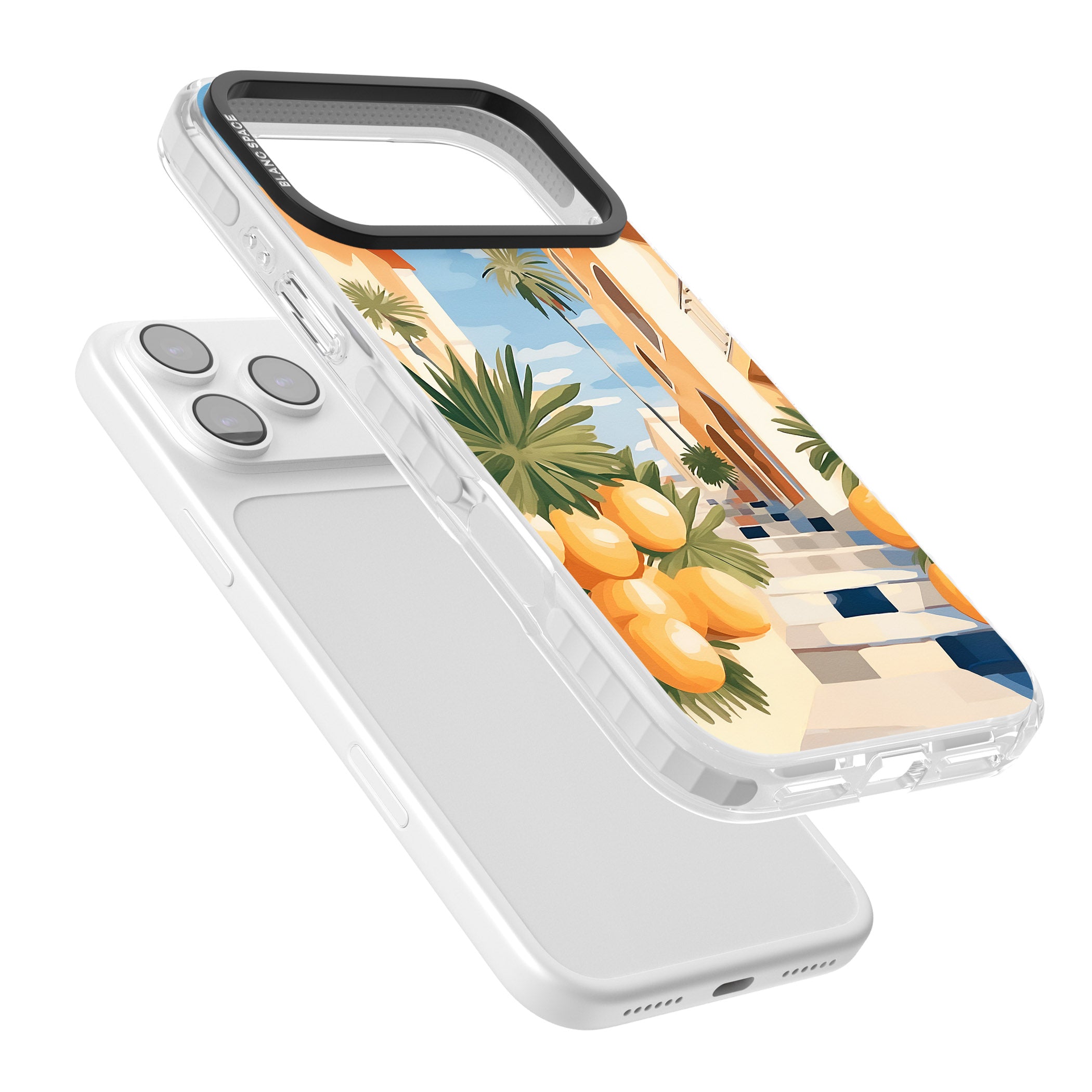 Mediterranean Village iPhone 17 Pro Impact Clear Phone Case Colours