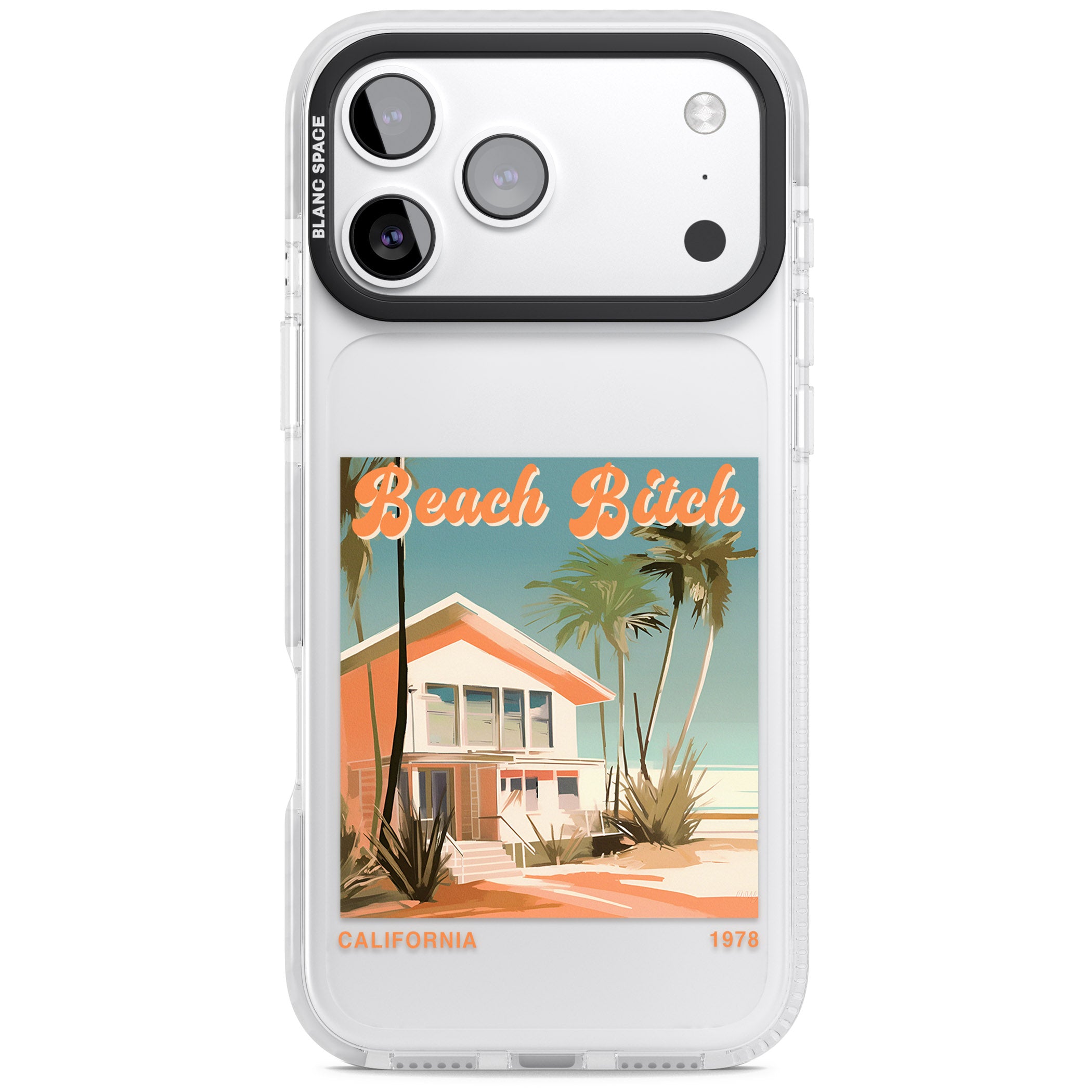 Beach B*tch iPhone 17 Pro Max Impact Clear Phone Case