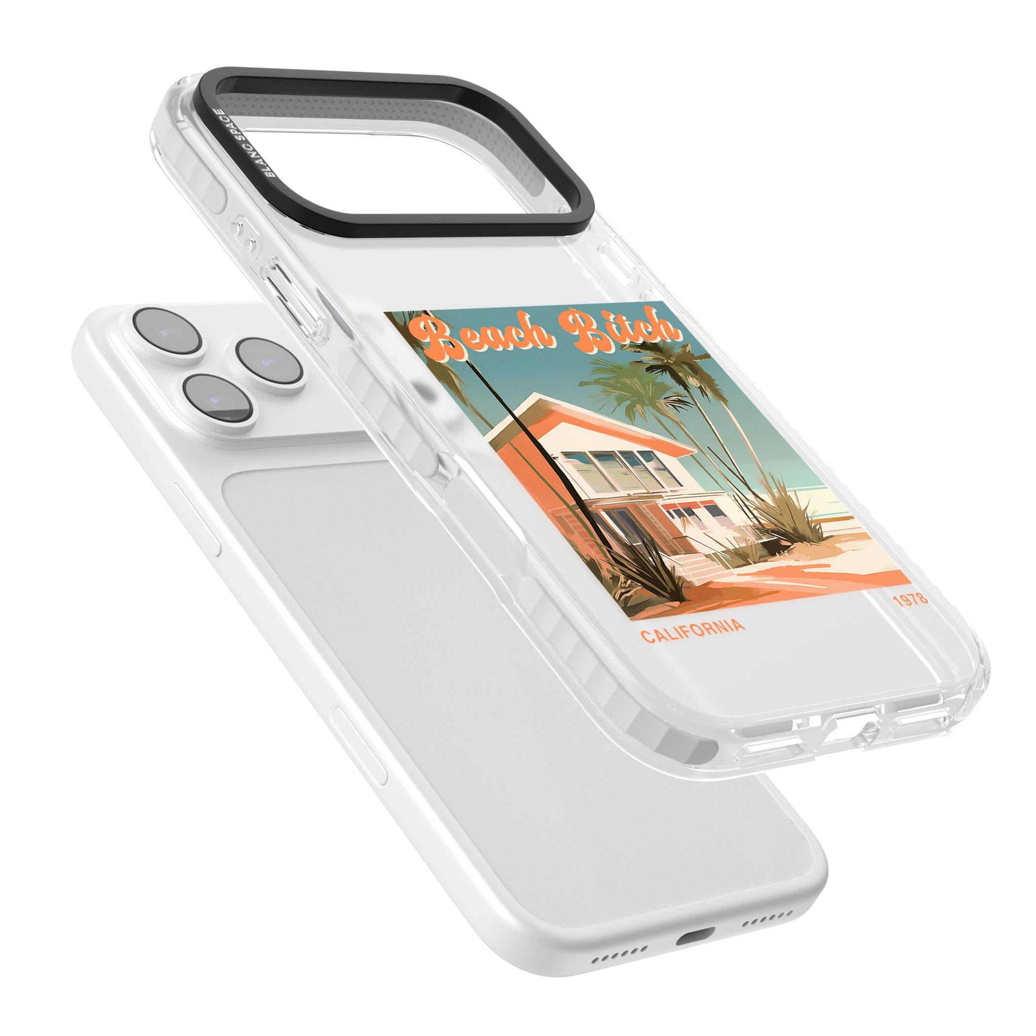 Beach B*tch iPhone 17 Pro Max Impact Clear Phone Case Colours