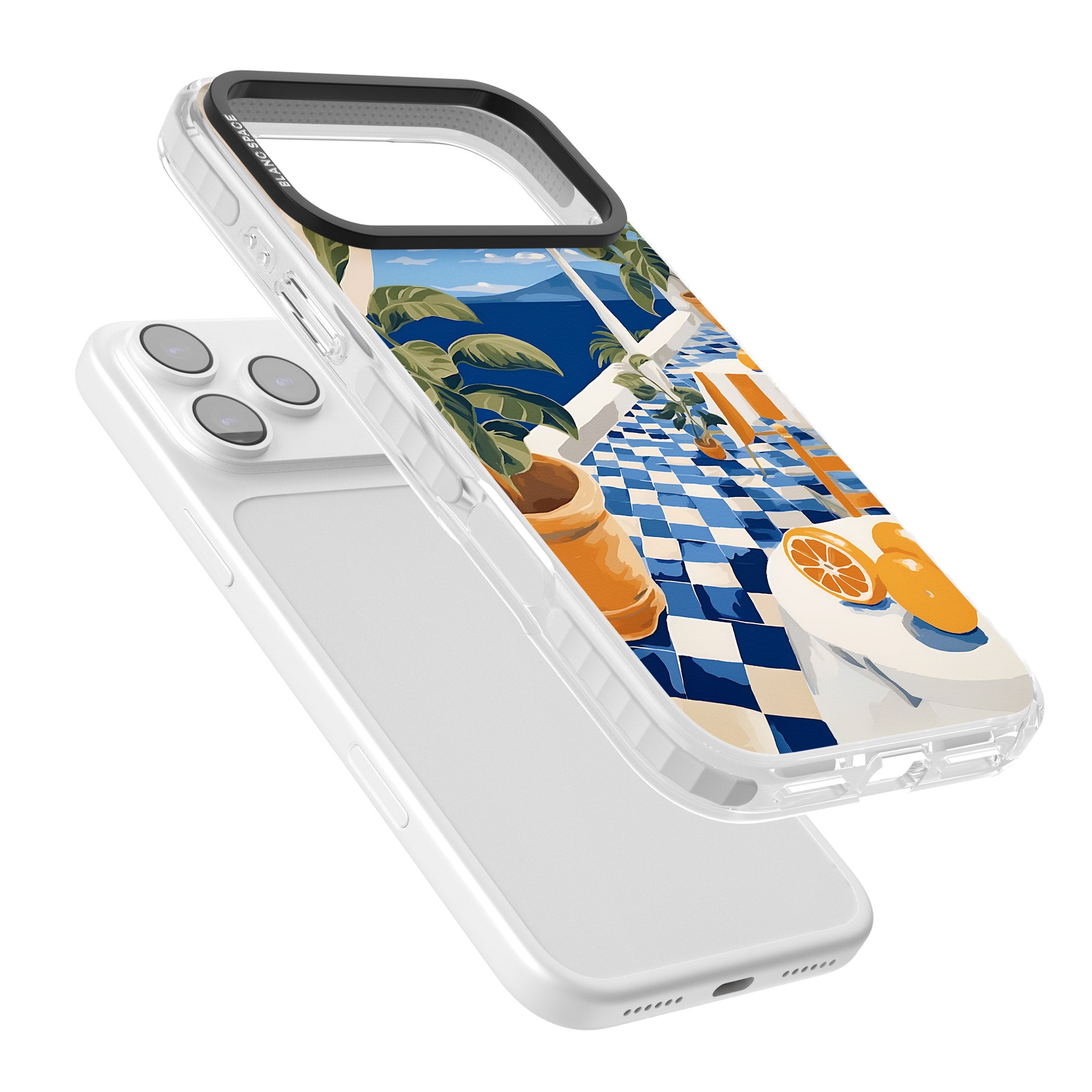 Greek Balcony iPhone 17 Pro Impact Clear Phone Case Colours