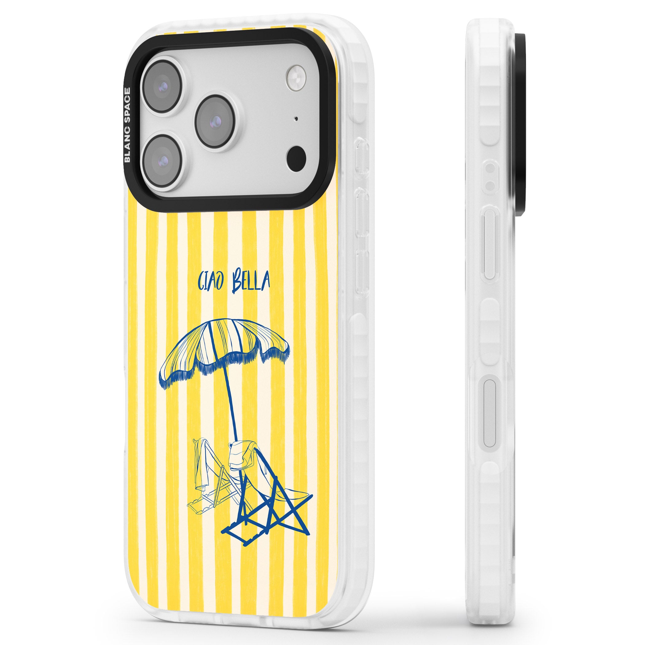 Ciao Bella iPhone 17 Pro Impact Clear Phone Case Side Profile