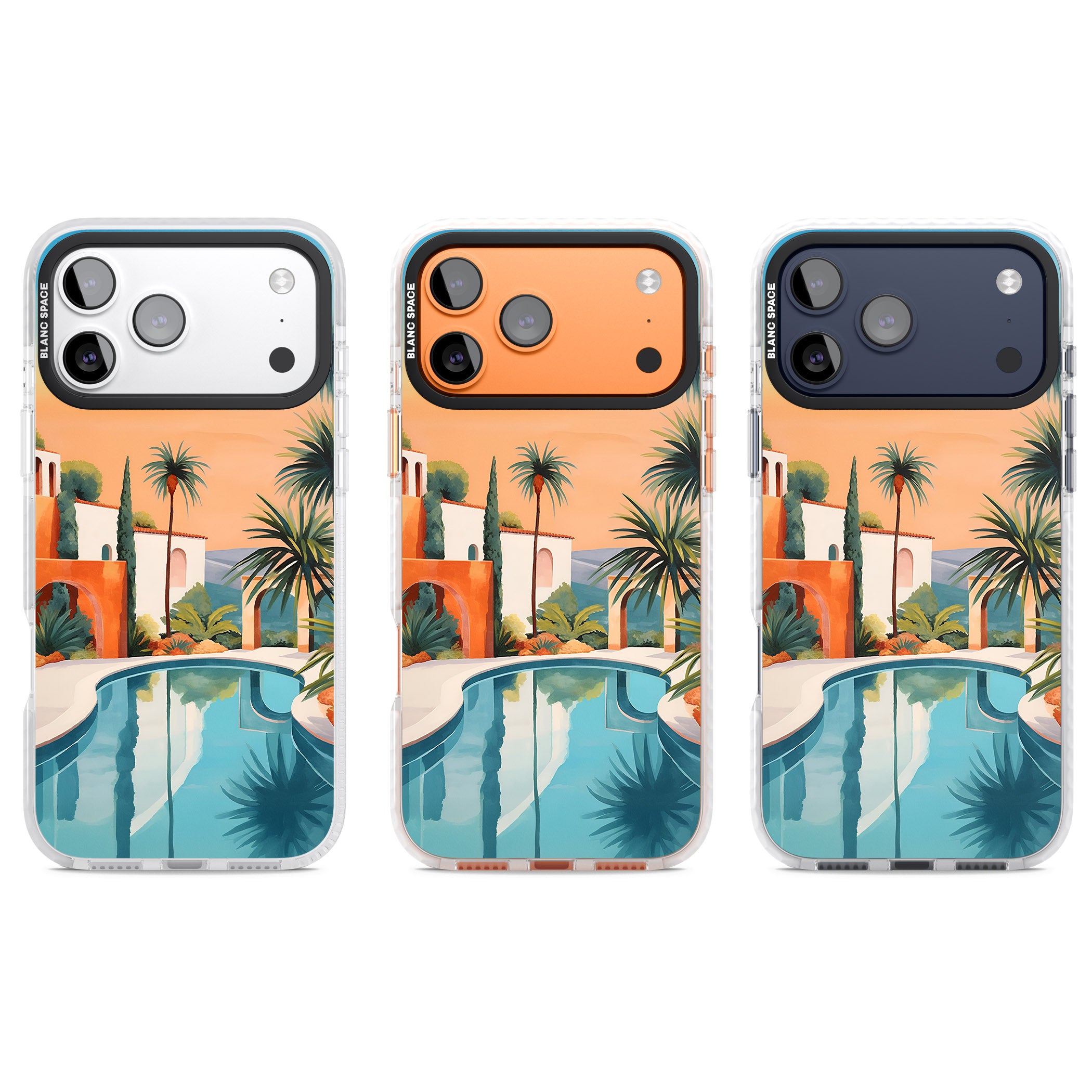 Villa Sunset iPhone 17 Pro Impact Clear Phone Case APT Impact Protection