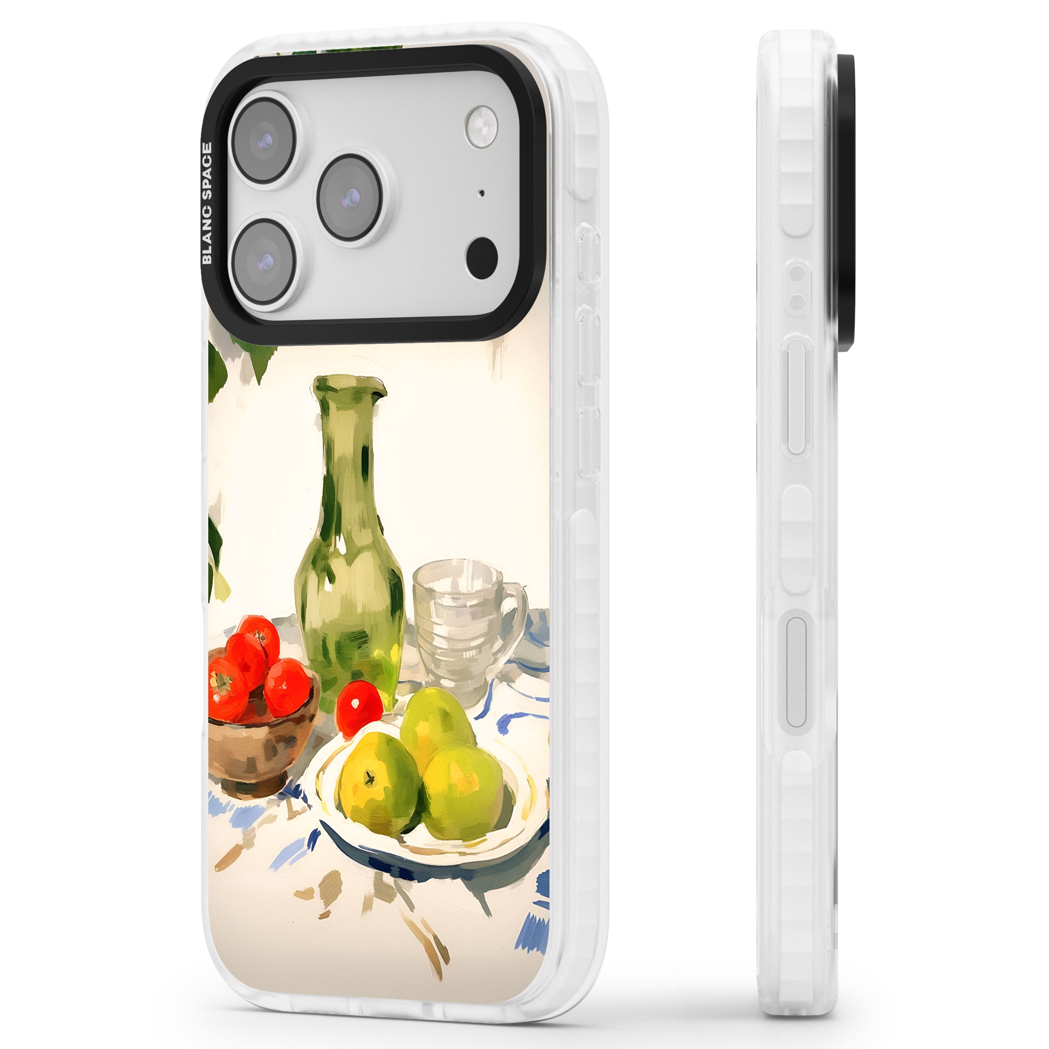 Green Carafe iPhone 17 Pro Impact Clear Phone Case Side Profile