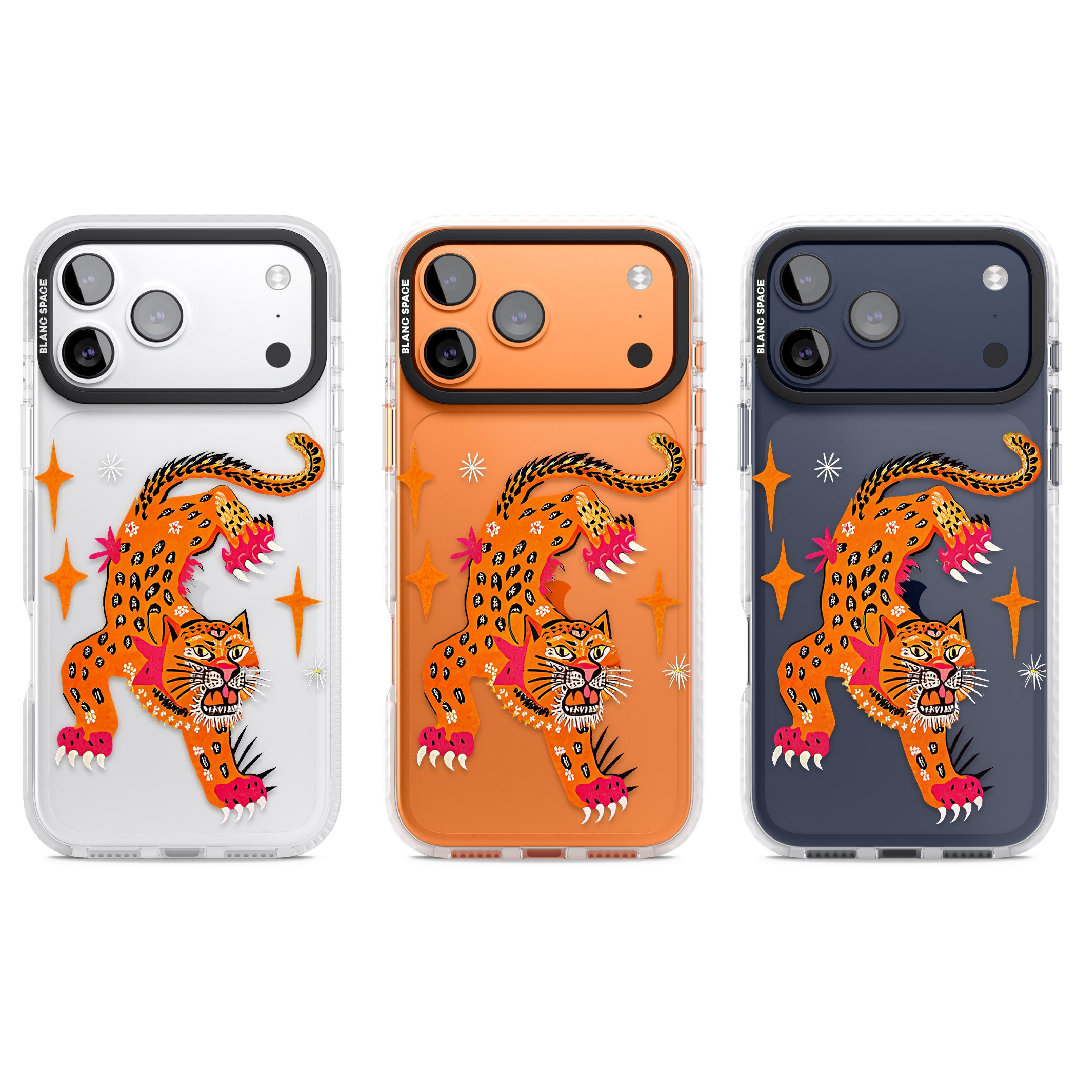 Fierce Jaguar Clear iPhone 17 Pro Impact Clear Phone Case APT Impact Protection