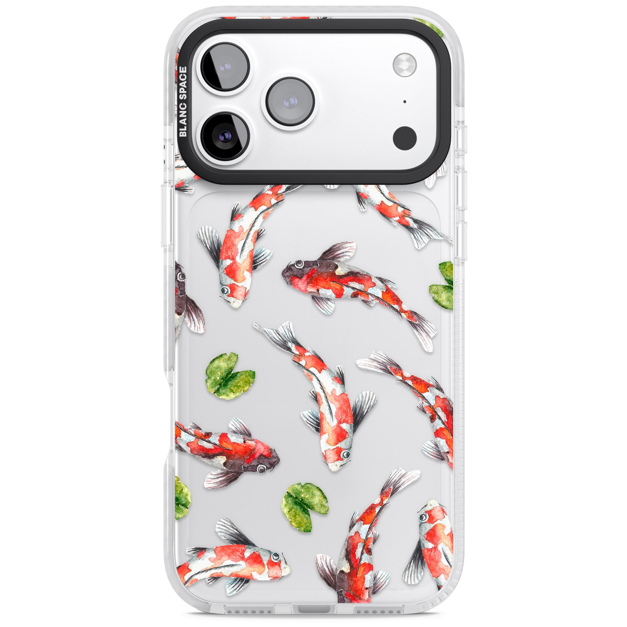 Koi Fish Watercolour iPhone 17 Pro Impact Clear Phone Case