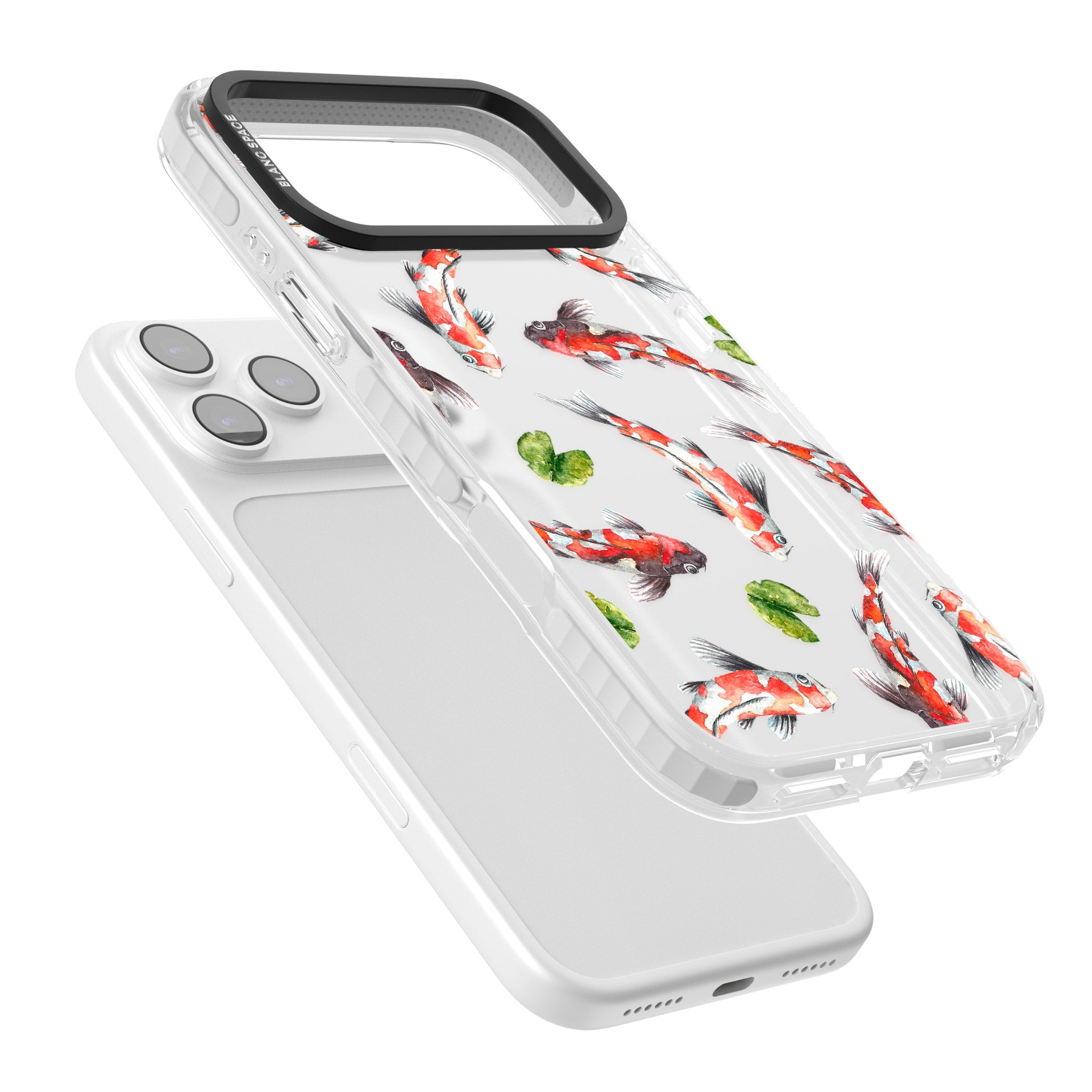 Koi Fish Watercolour iPhone 17 Pro Impact Clear Phone Case Colours