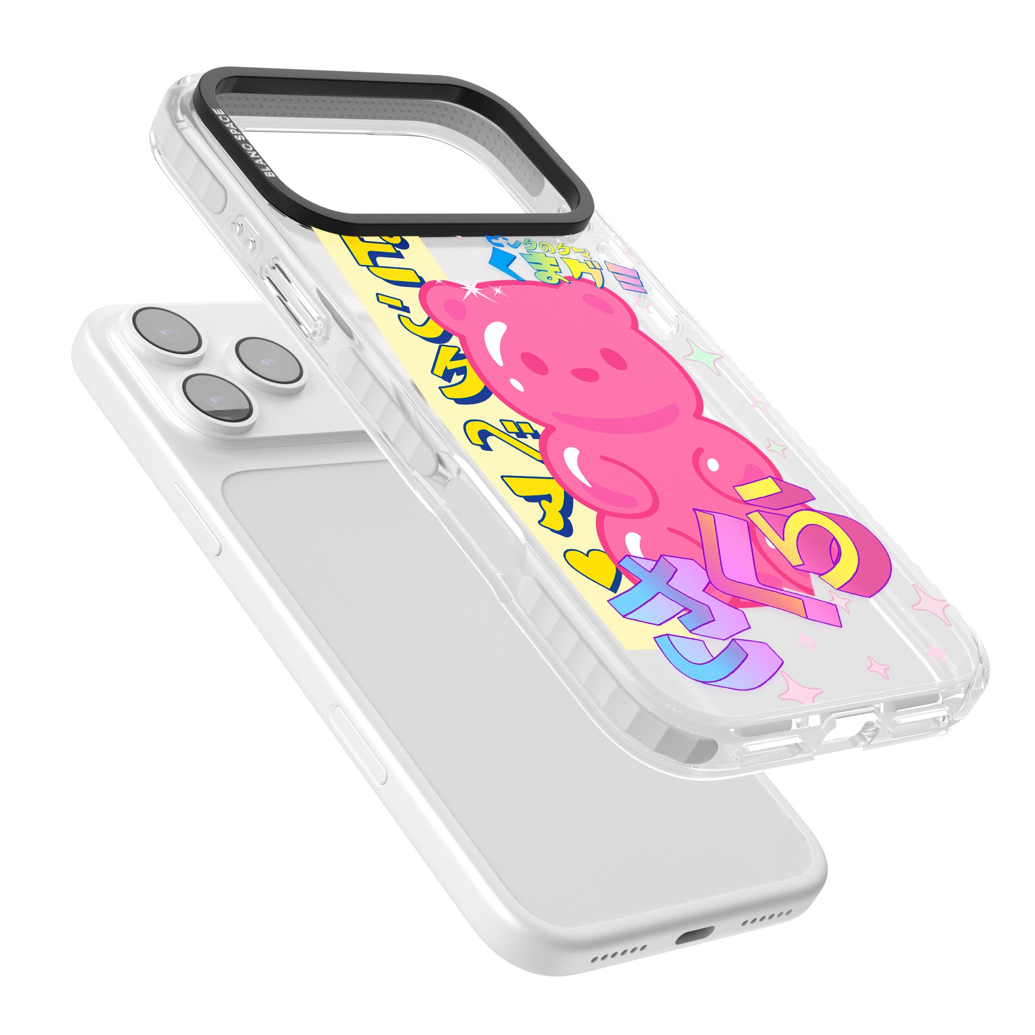 Kawaii Pink Bear Collage iPhone 17 Pro Max Impact Clear Phone Case Colours