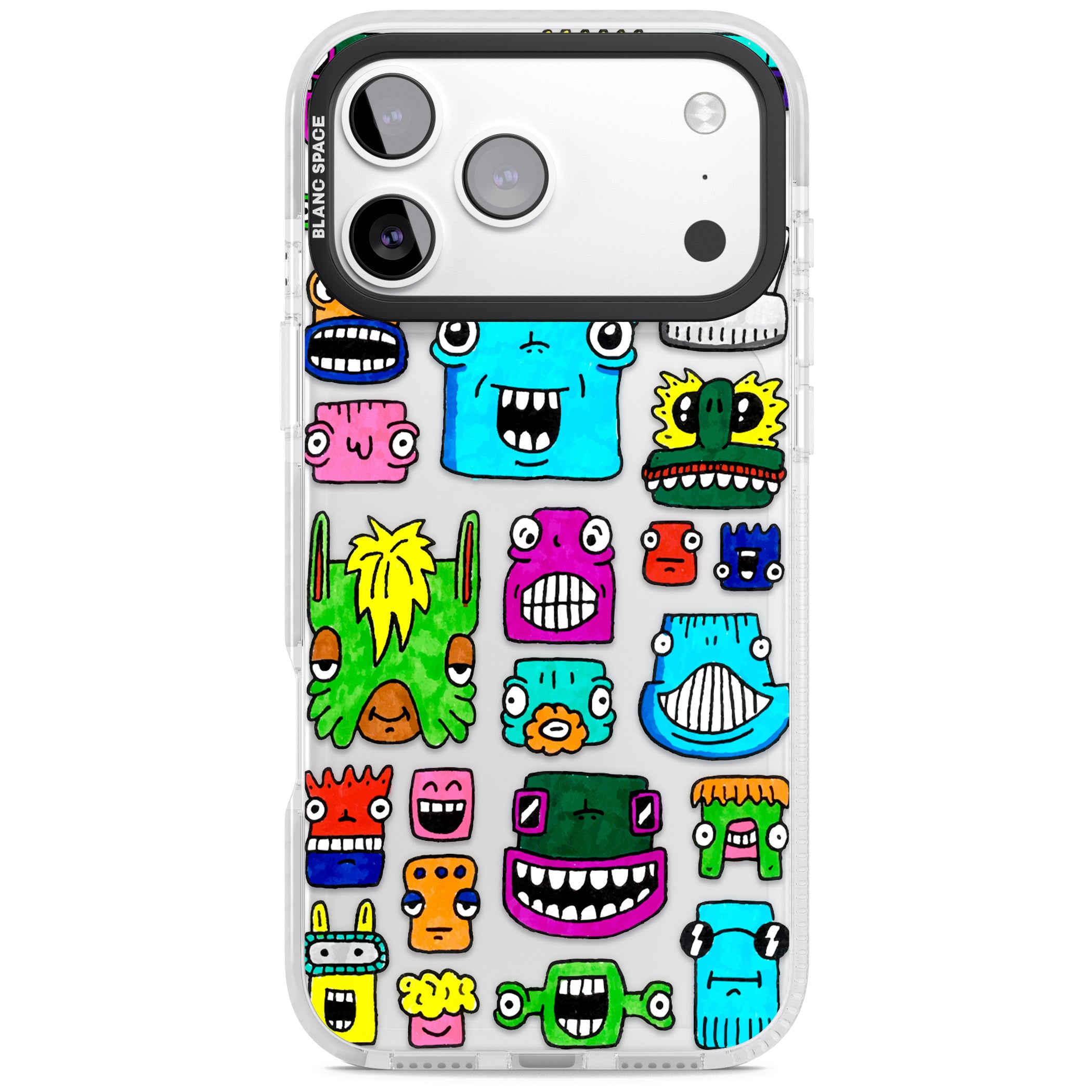 Burst Heads Colour iPhone 17 Pro Impact Clear Phone Case