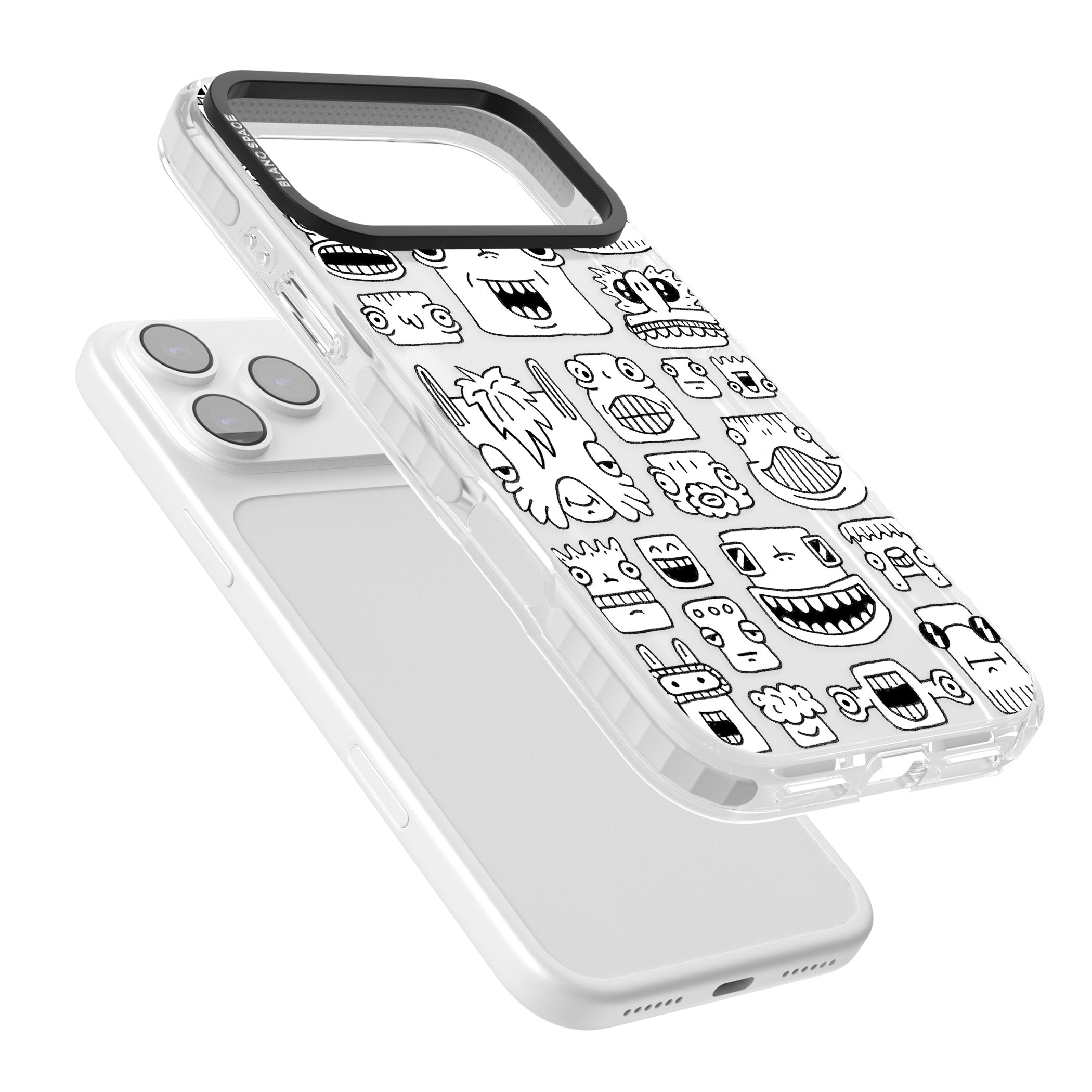 Burst Heads iPhone 17 Pro Impact Clear Phone Case Colours