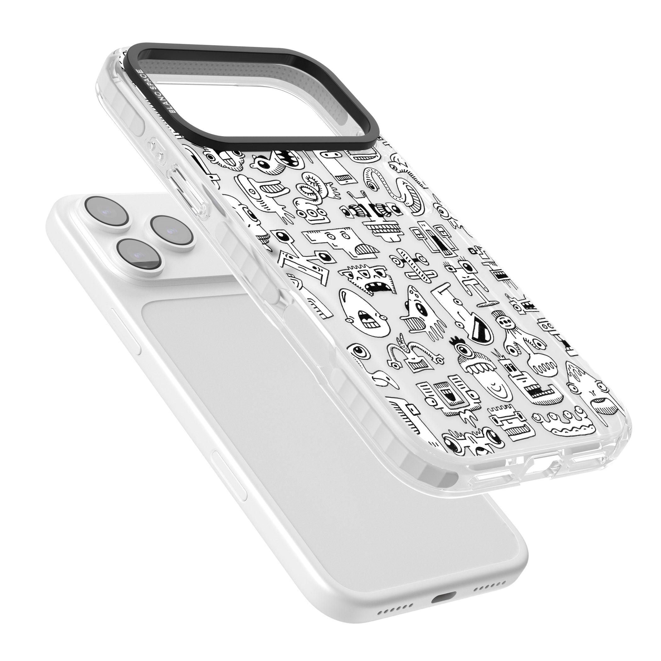 Weird Friends iPhone 17 Pro Max Impact Clear Phone Case Colours