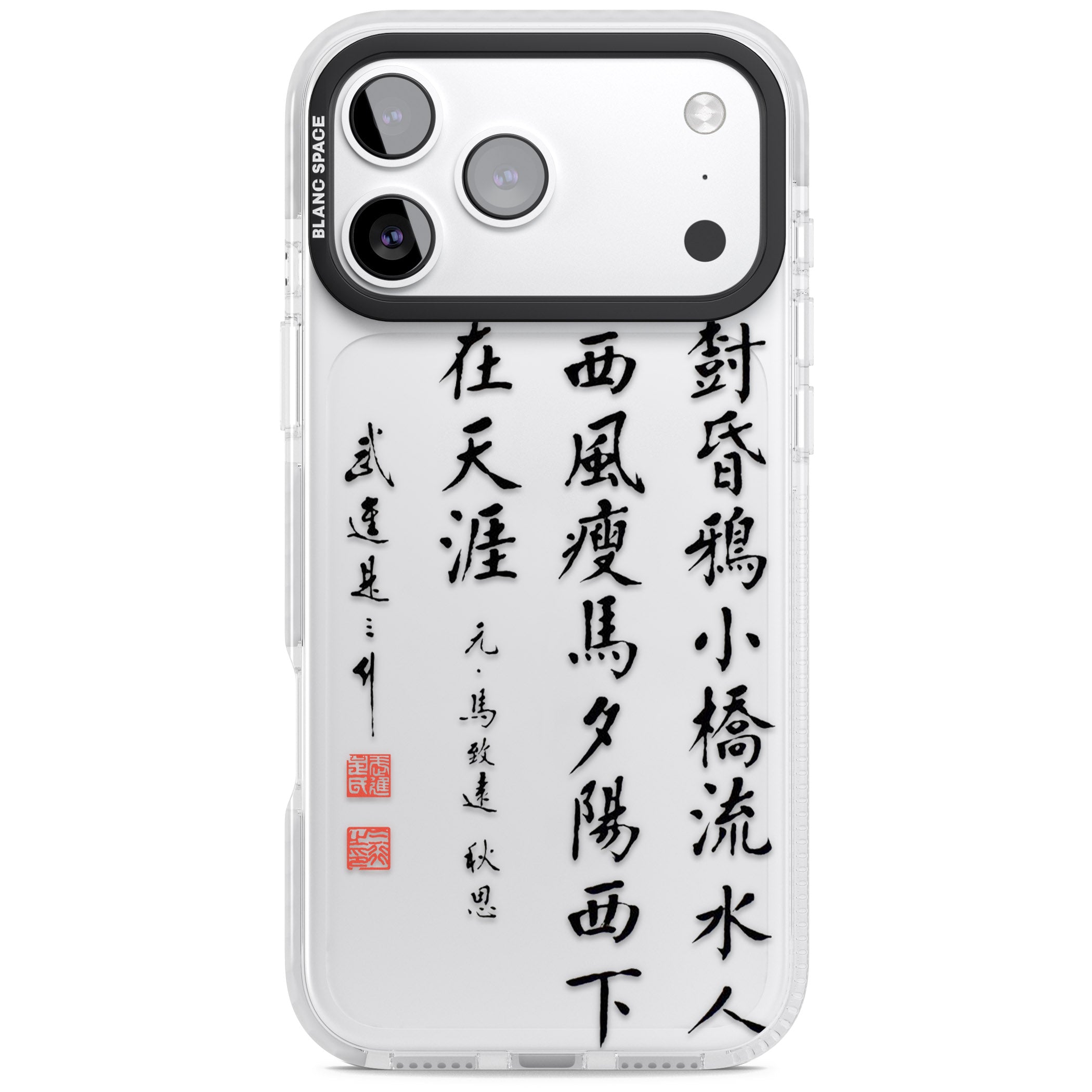 Japanese Kanji Script iPhone 17 Pro Impact Clear Phone Case