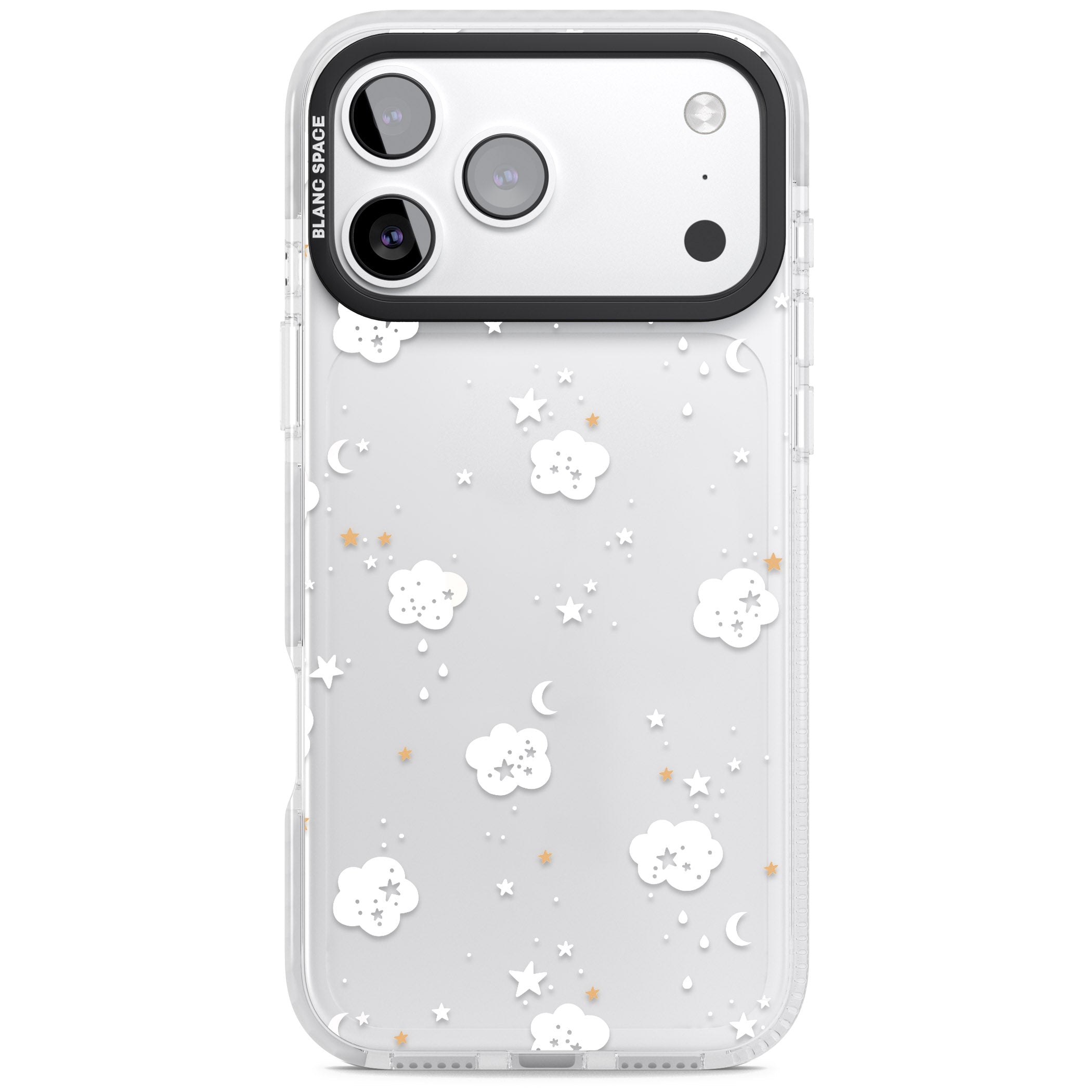 Starry Night Cloud iPhone 17 Pro Max Impact Clear Phone Case