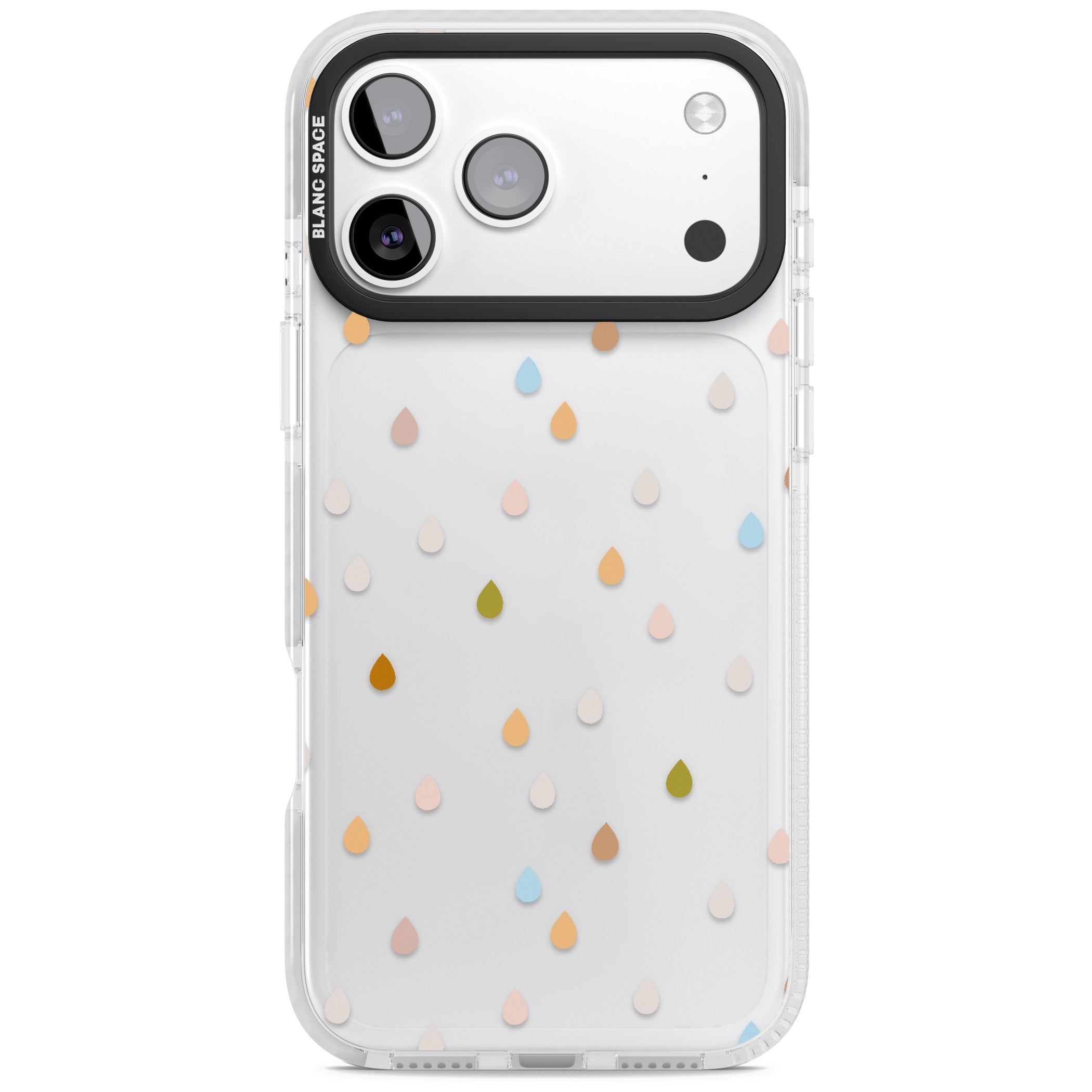 Pastel Raindrops iPhone 17 Pro Max Impact Clear Phone Case