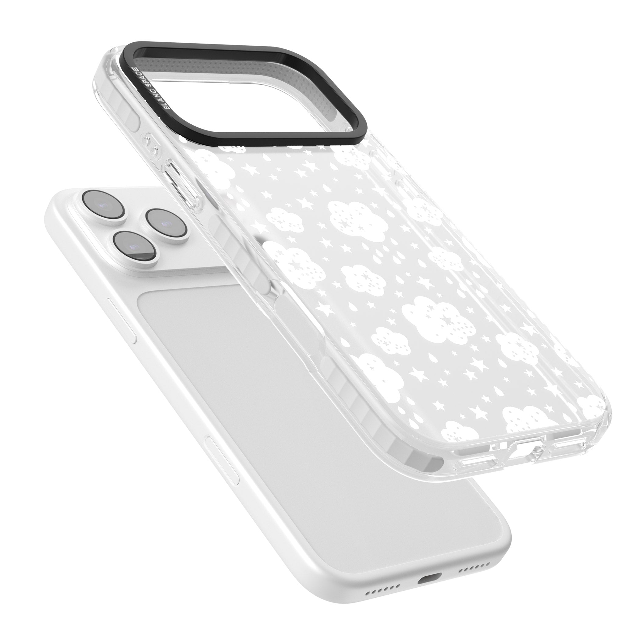 Starry Rain Clouds iPhone 17 Pro Max Impact Clear Phone Case Colours