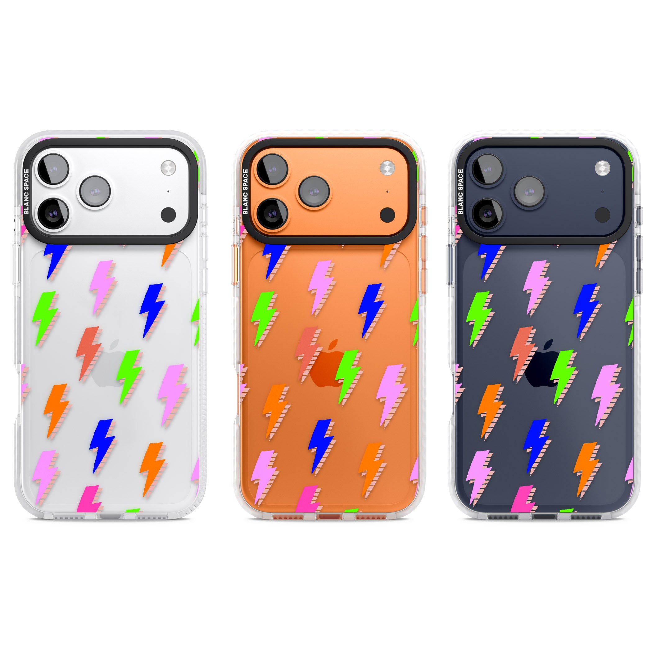 Rainbow Pop Lightning iPhone 17 Pro Impact Clear Phone Case APT Impact Protection