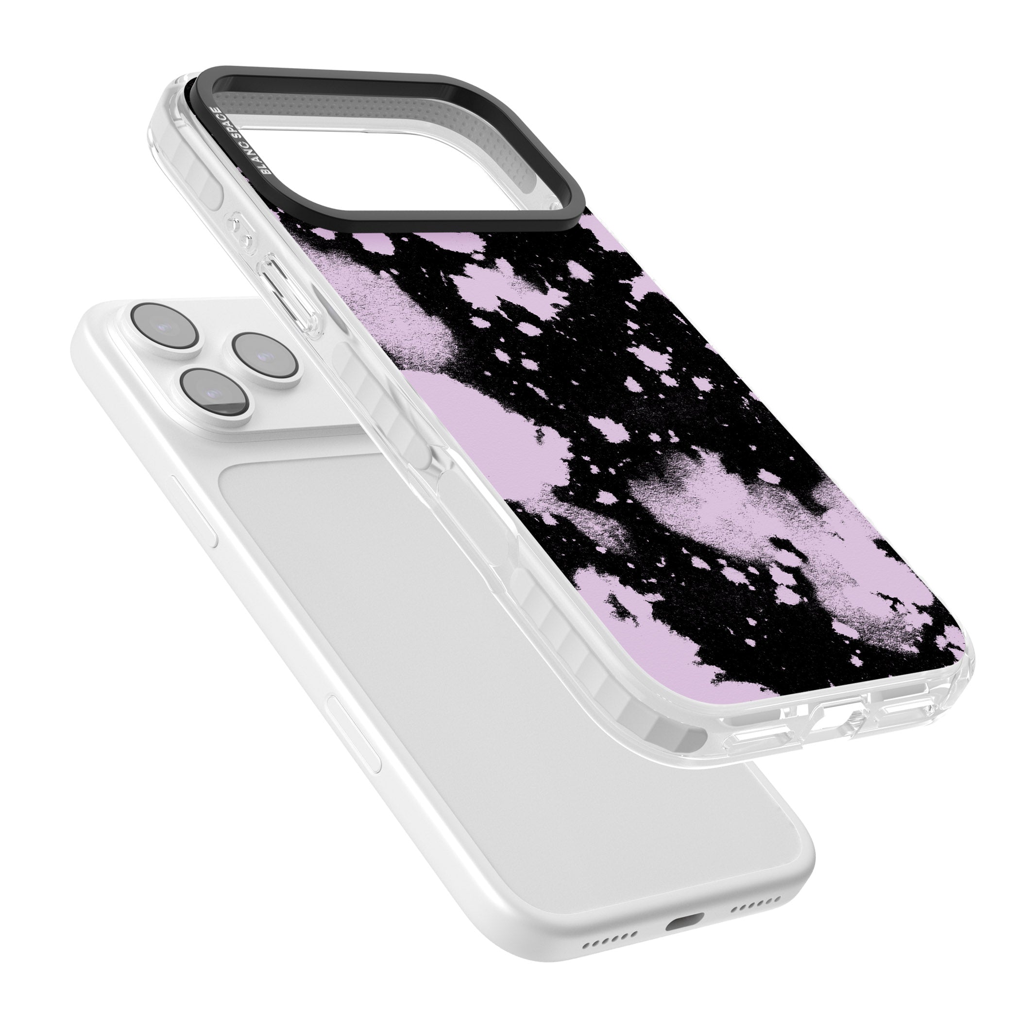 Pink & Black Acid Wash Tie Dye iPhone 17 Pro Max Impact Pro Clear Phone Case Colours