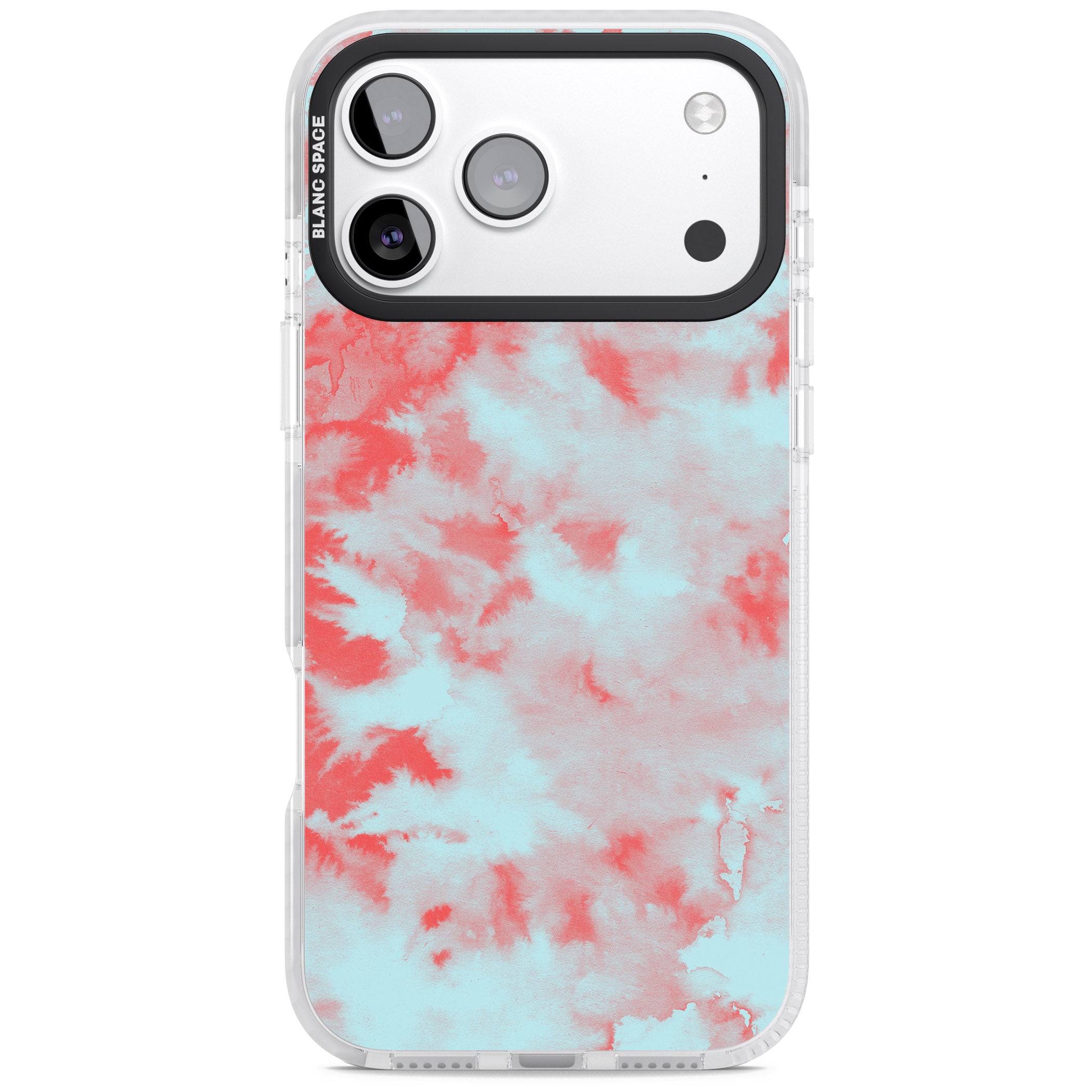 Red & Blue Acid Cloud iPhone 17 Pro Impact Pro Clear Phone Case