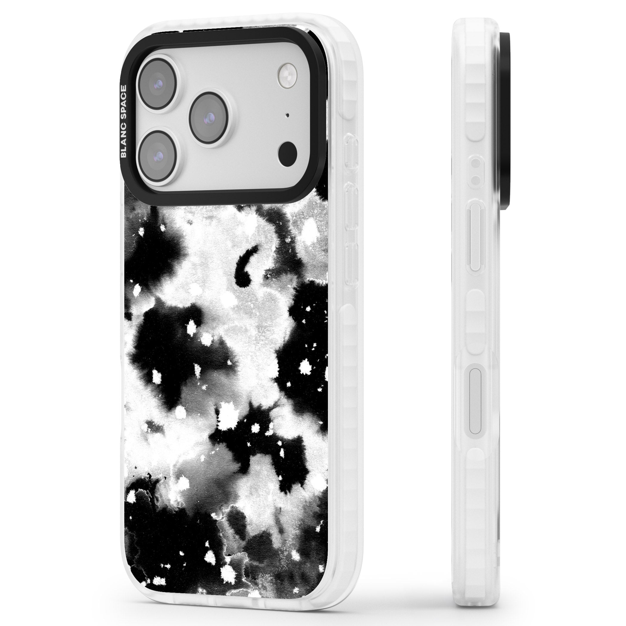 Acid Wash Ink Cloud iPhone 17 Pro Max Impact Pro Clear Phone Case Side Profile