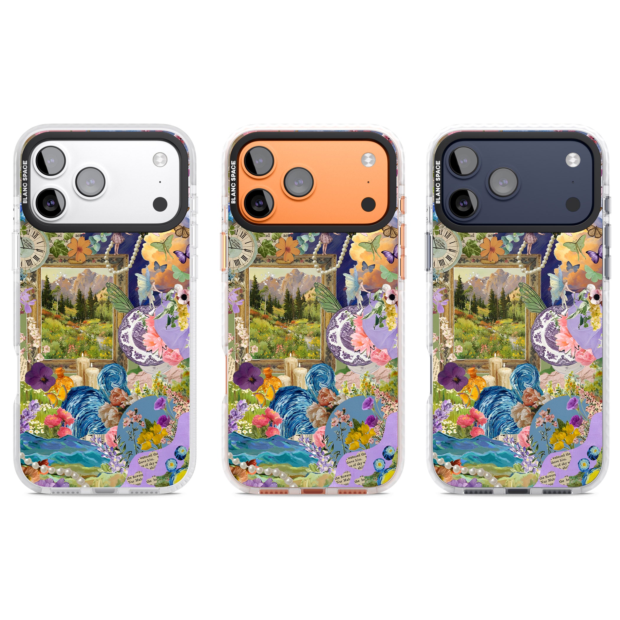 Vibrant Whimsy Collage iPhone 17 Pro Impact Pro Clear Phone Case APT Impact Protection