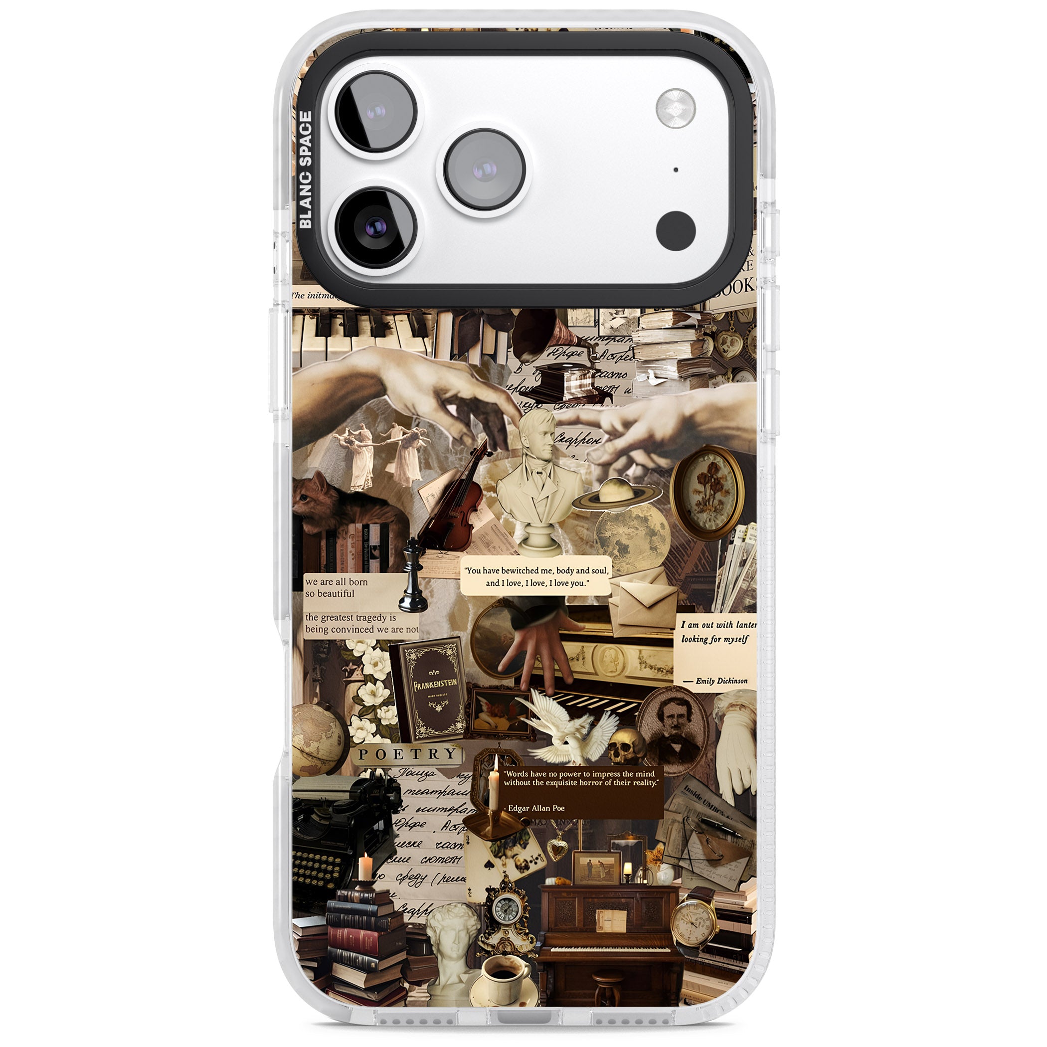 Antique Collage iPhone 17 Pro Impact Pro Clear Phone Case