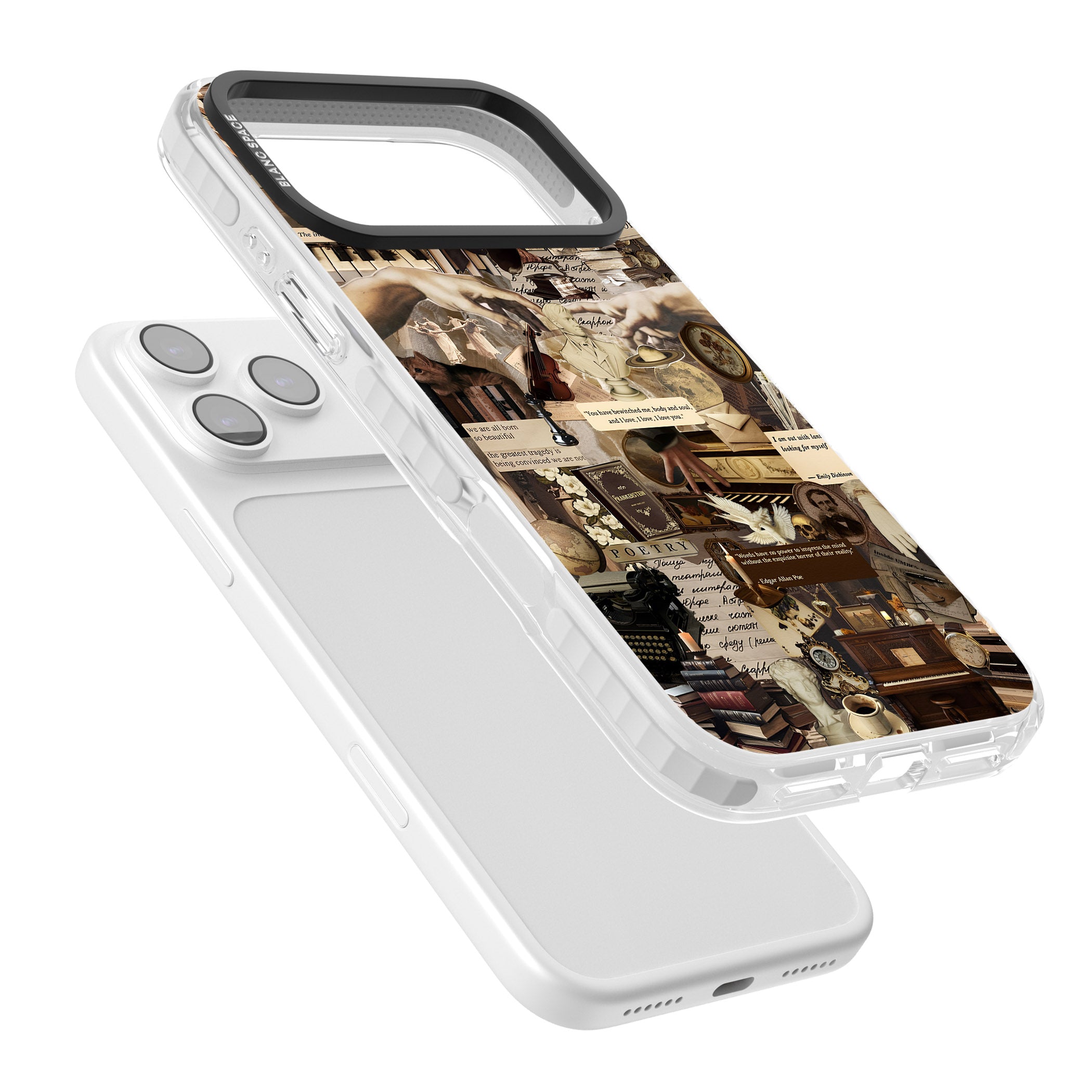 Antique Collage iPhone 17 Pro Max Impact Pro Clear Phone Case Colours