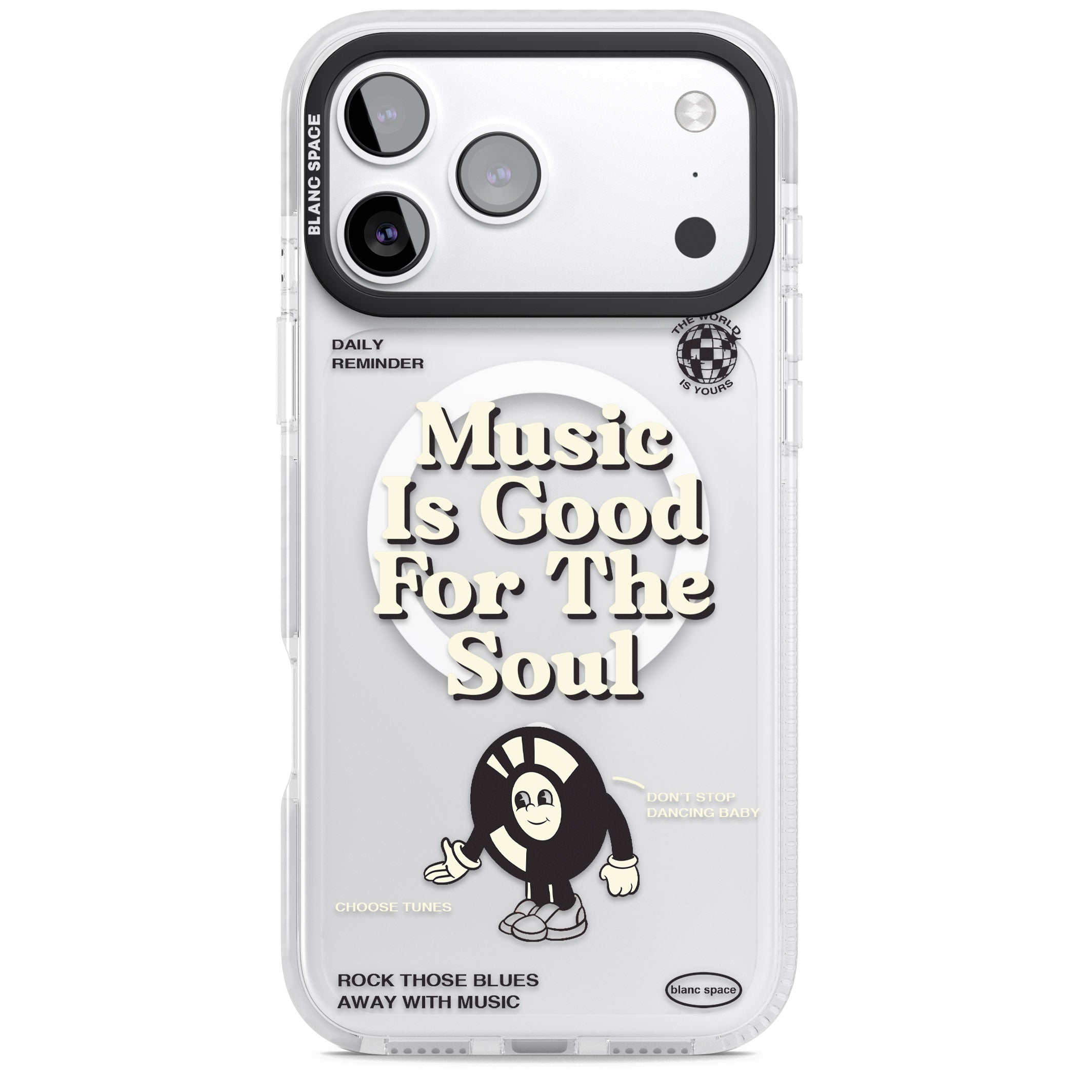 Music Is Good For The Soul iPhone 17 Pro Impact Pro Clear Phone Case
