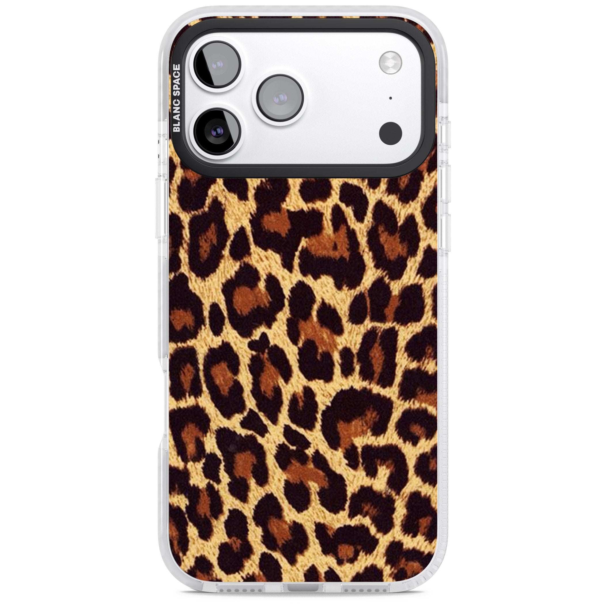 Gold Leopard Print iPhone 17 Pro Max Impact Pro Clear Phone Case