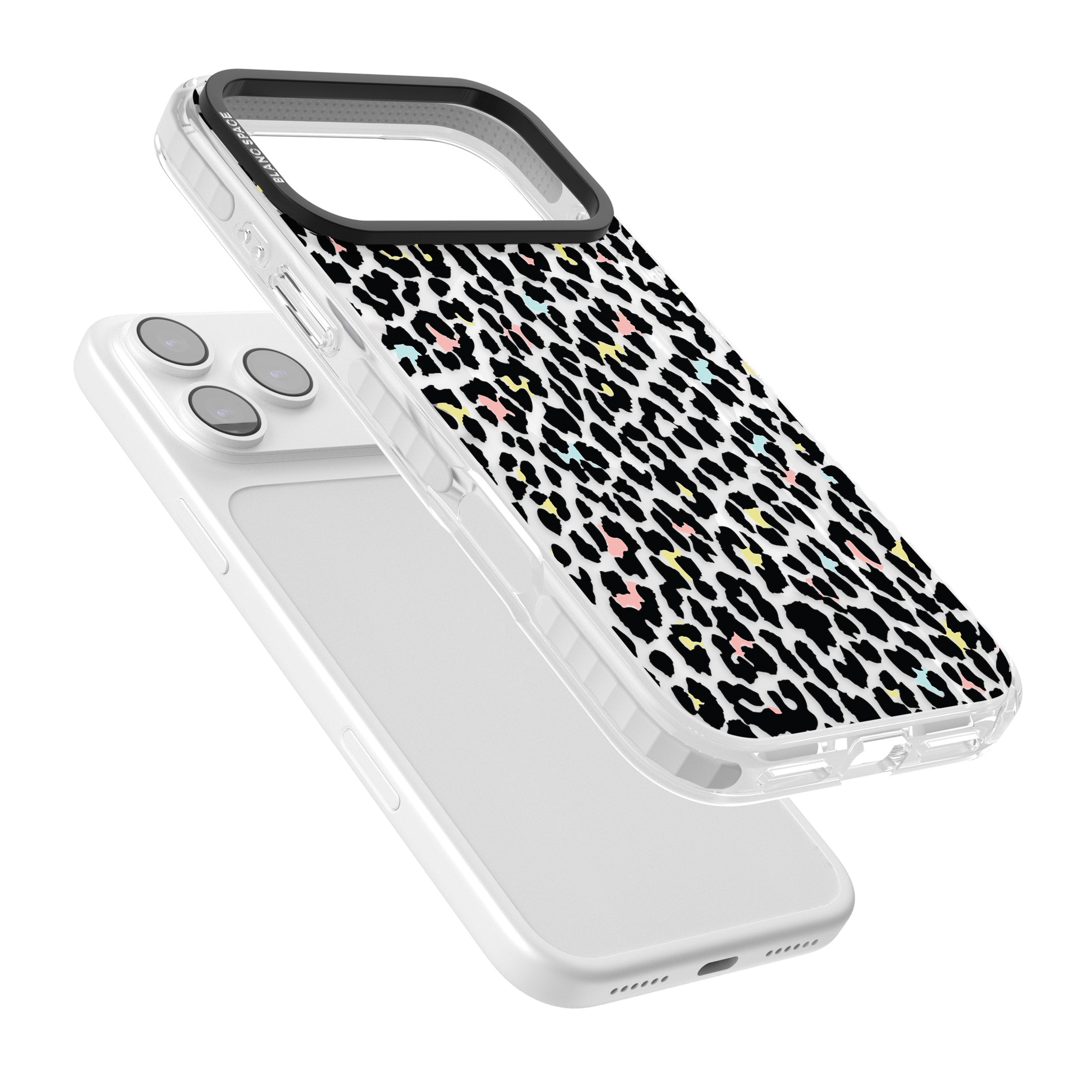Pastel Leopard Print iPhone 17 Pro Impact Pro Clear Phone Case Colours