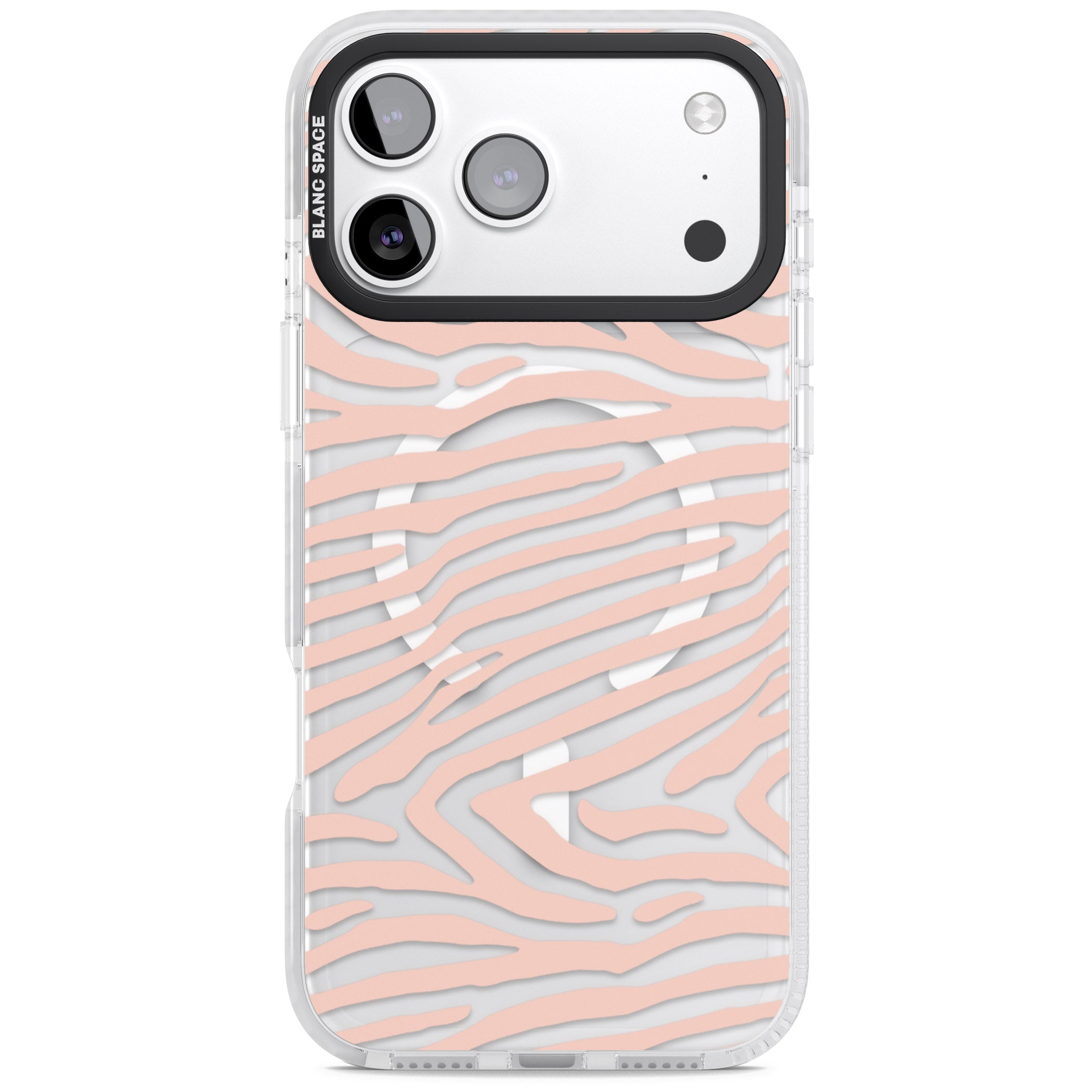 Horizontal Zebra Stripes Transparent Animal Print iPhone 17 Pro Max Impact Pro Clear Phone Case