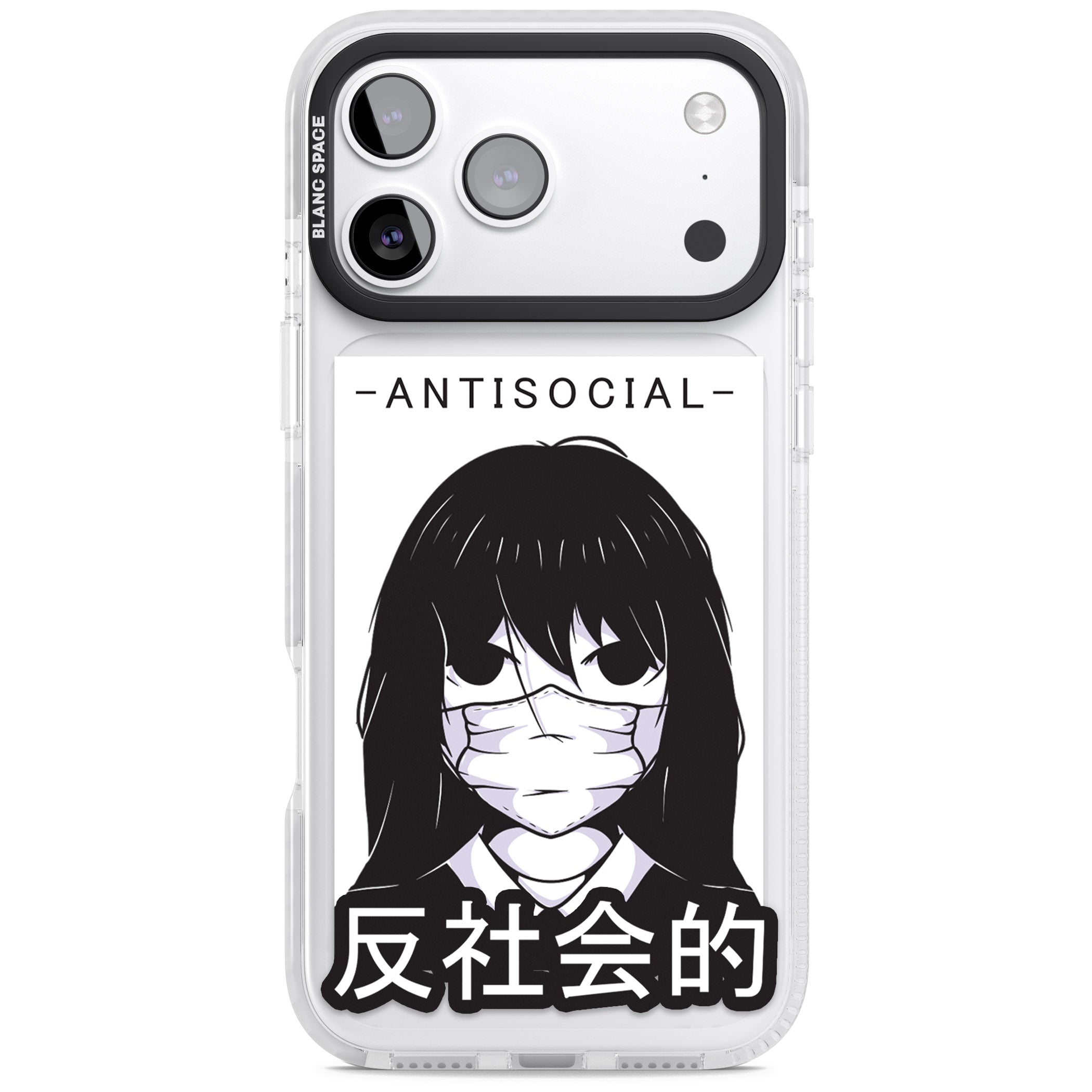 Anti Social iPhone 17 Pro Max Impact Pro Clear Phone Case