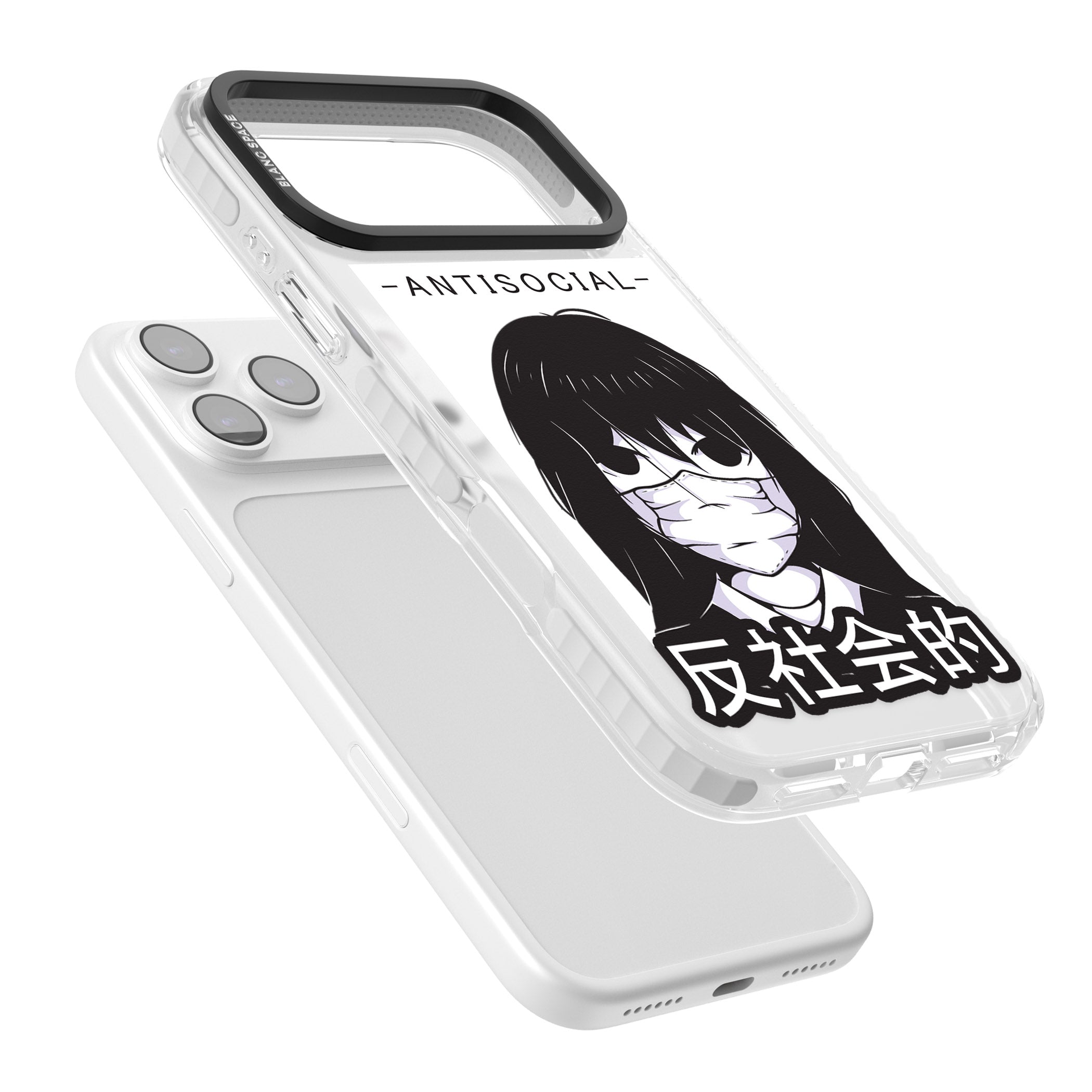 Anti Social iPhone 17 Pro Max Impact Pro Clear Phone Case Colours